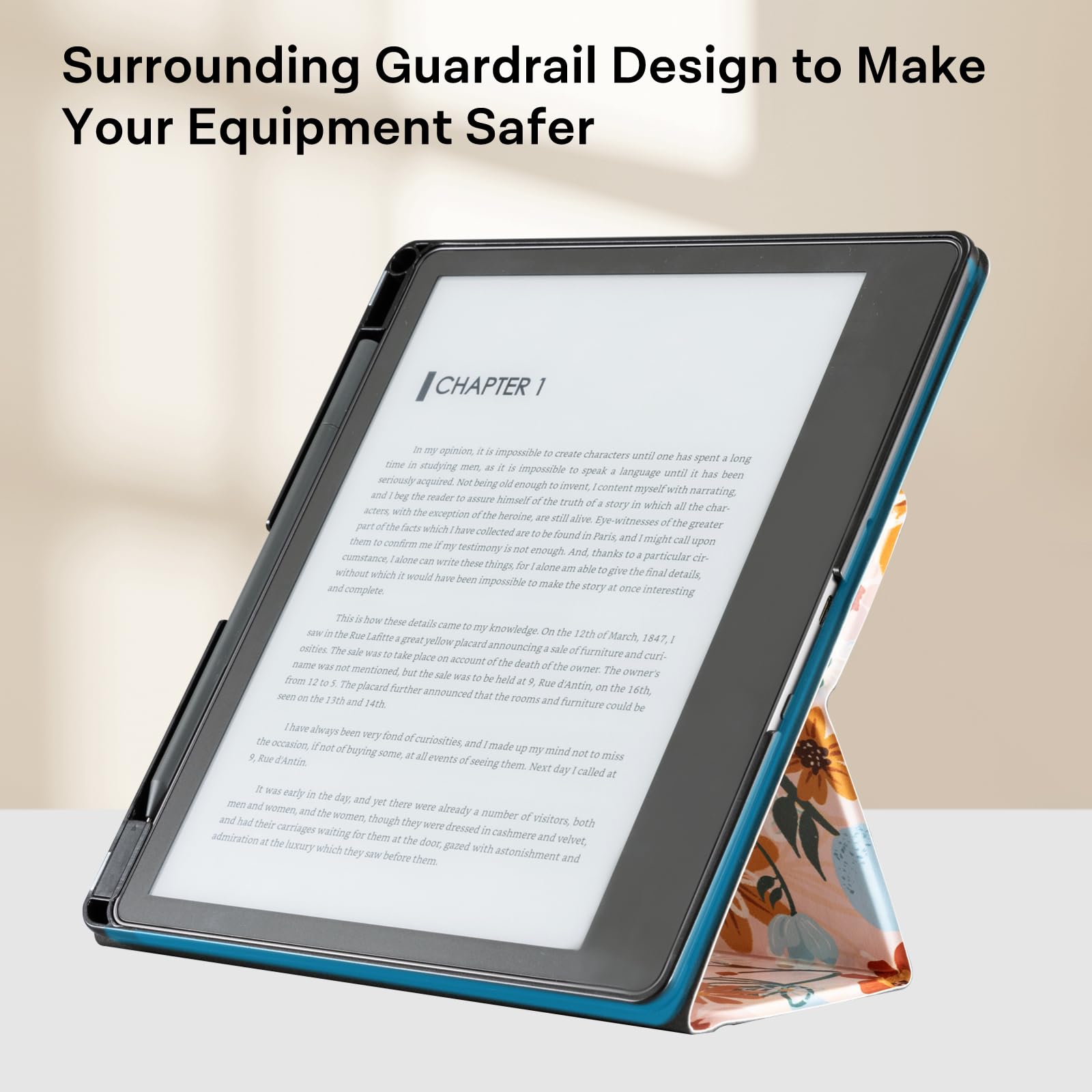 Eden Orange Jasmine Kindle Scribe Stand Case