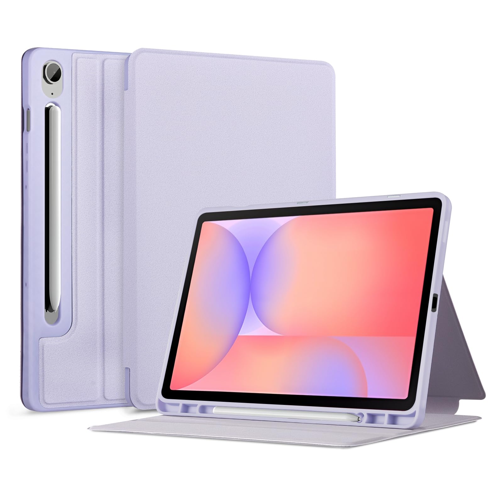 Samsung Galaxy Tab S10 Lite / S10 FE / S9 FE 10.9" Folio Case S Pen Holder#Color_Light Purple