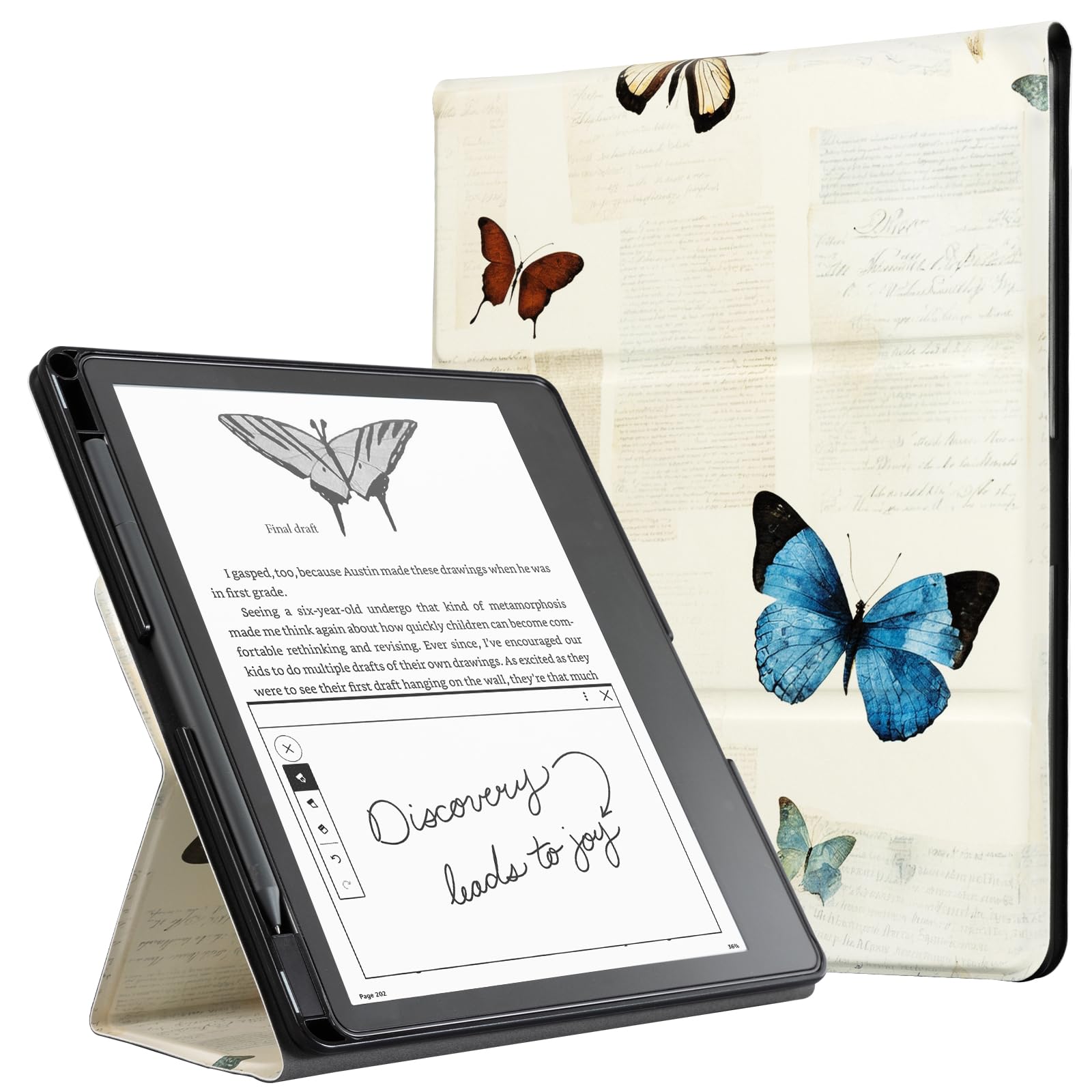 Eden Butterfly Planner Kindle Scribe Stand Case