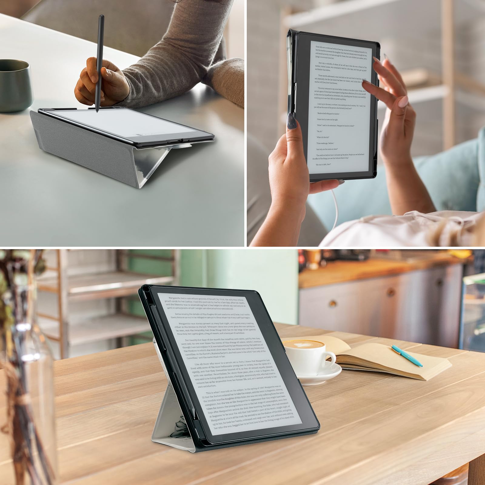 Eden Sketch Sunflower Kindle Scribe Stand Case