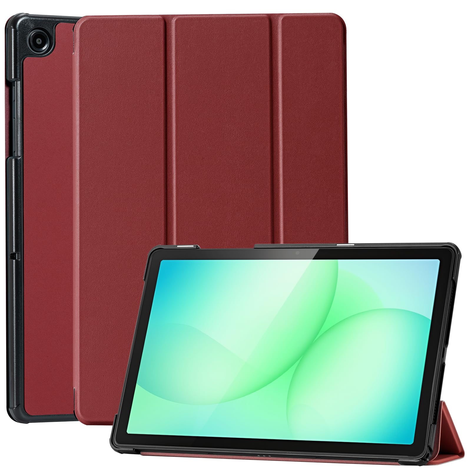 Samsung Galaxy Tab A11/A9 8.7" Tri-Fold Magnetic Stand#Color_Dark Red