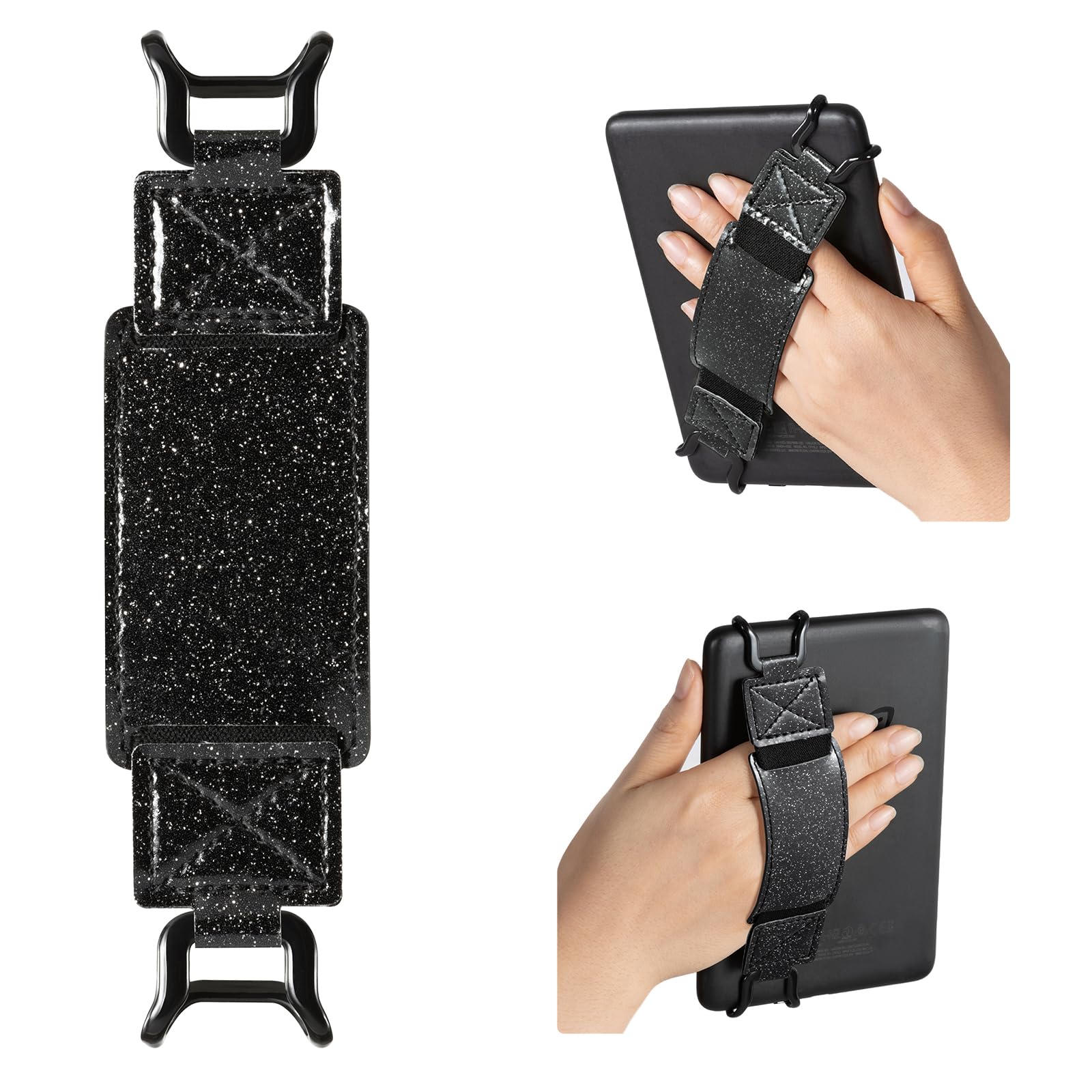 E-Book Tablet 6–7.5 inch Secure Hand Strap–Multiple Prints#Color_Black Star