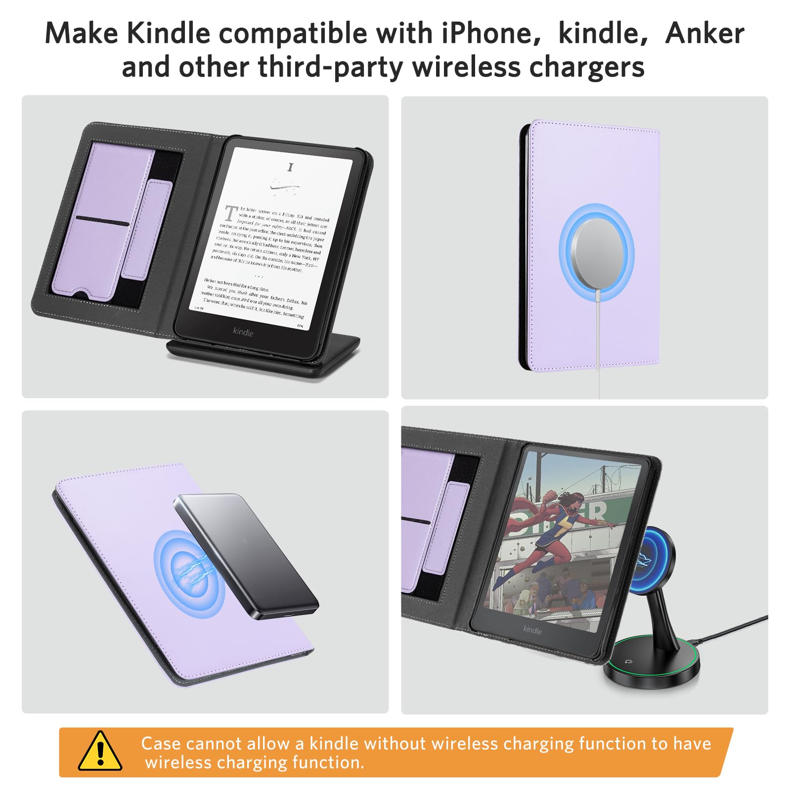 Kindle Paperwhite 12th Gen (2024 7 inch) stand#Color_Light Purple