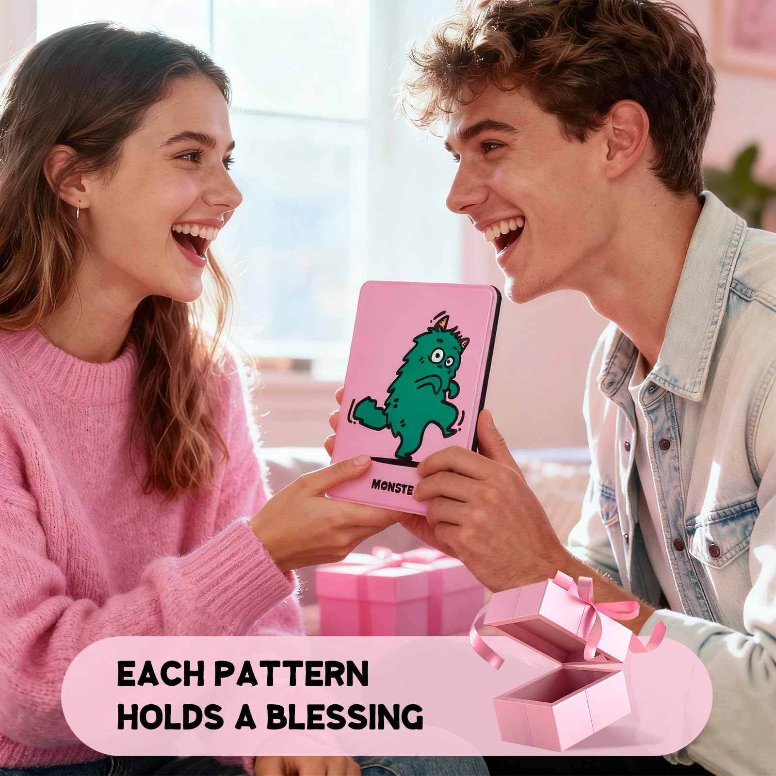 Kindle Paperwhite 12th Gen 7 inch (2024) Case With Stand–Cute Prints#Color_Monster Sneako