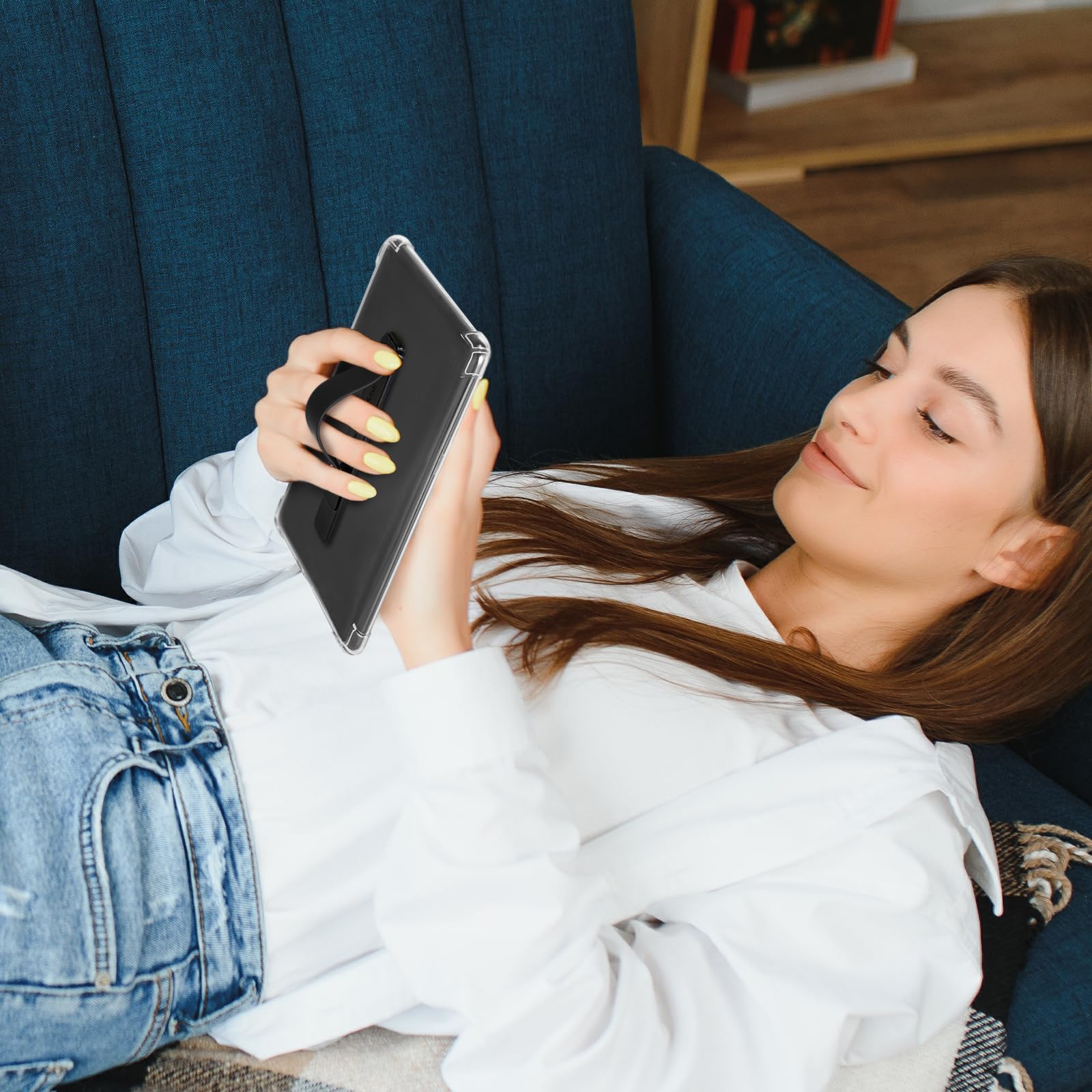 Hand Strap Holder for Kindle & Tablets#Color_Black