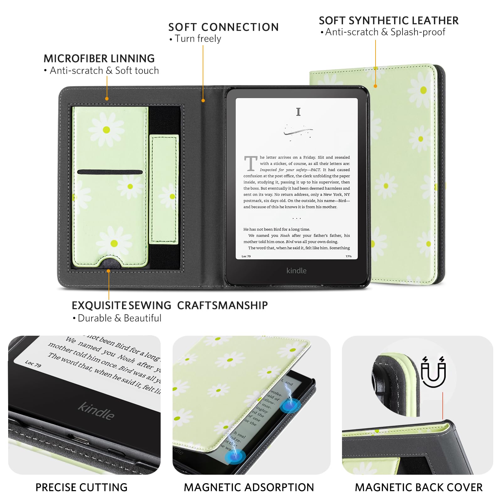 Kindle Paperwhite 12th Gen (2024 7 inch) stand-prints#Color_Dasiy