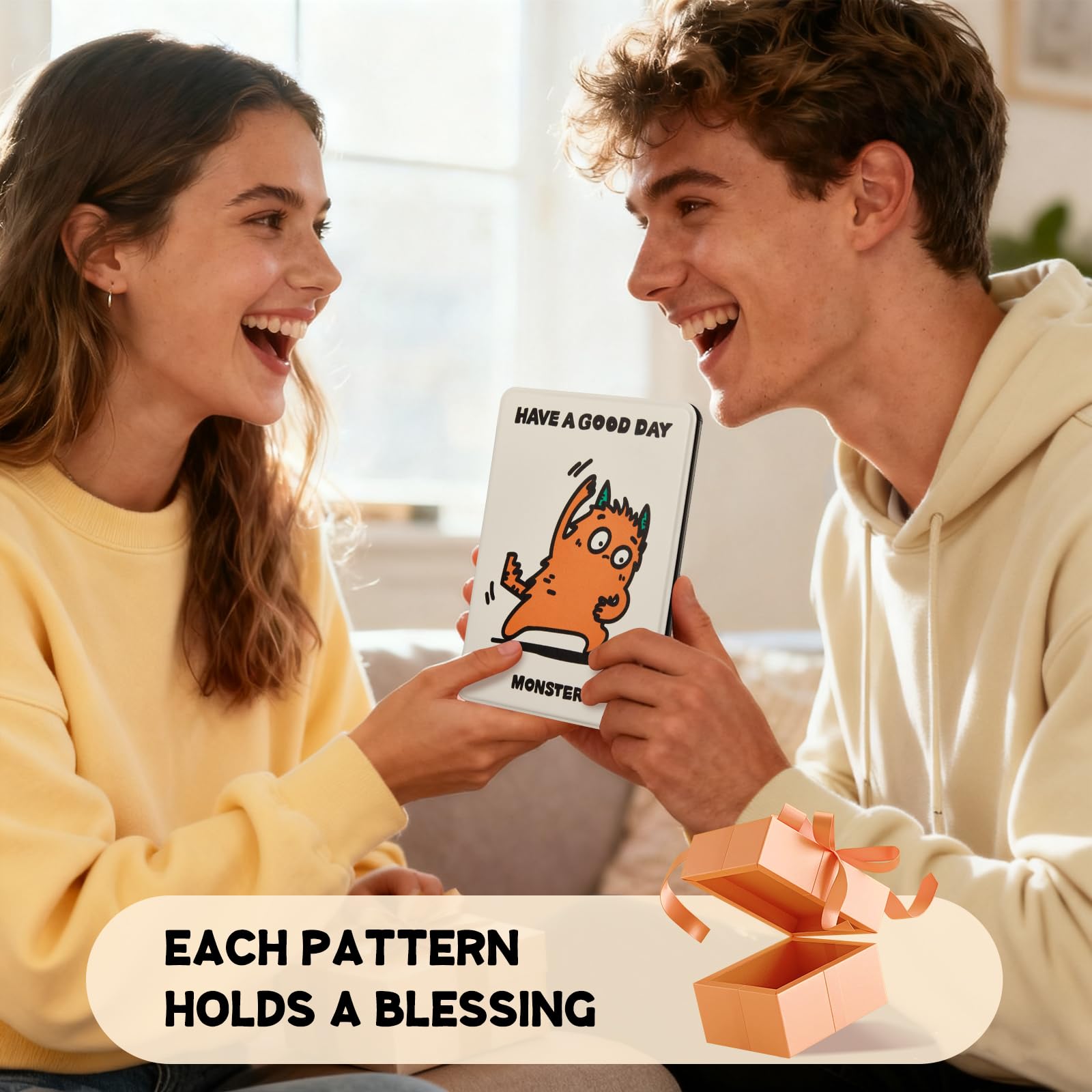 Kindle Paperwhite 12th Gen 7 inch (2024) Case With Stand–Cute Prints#Color_Monster Boogi