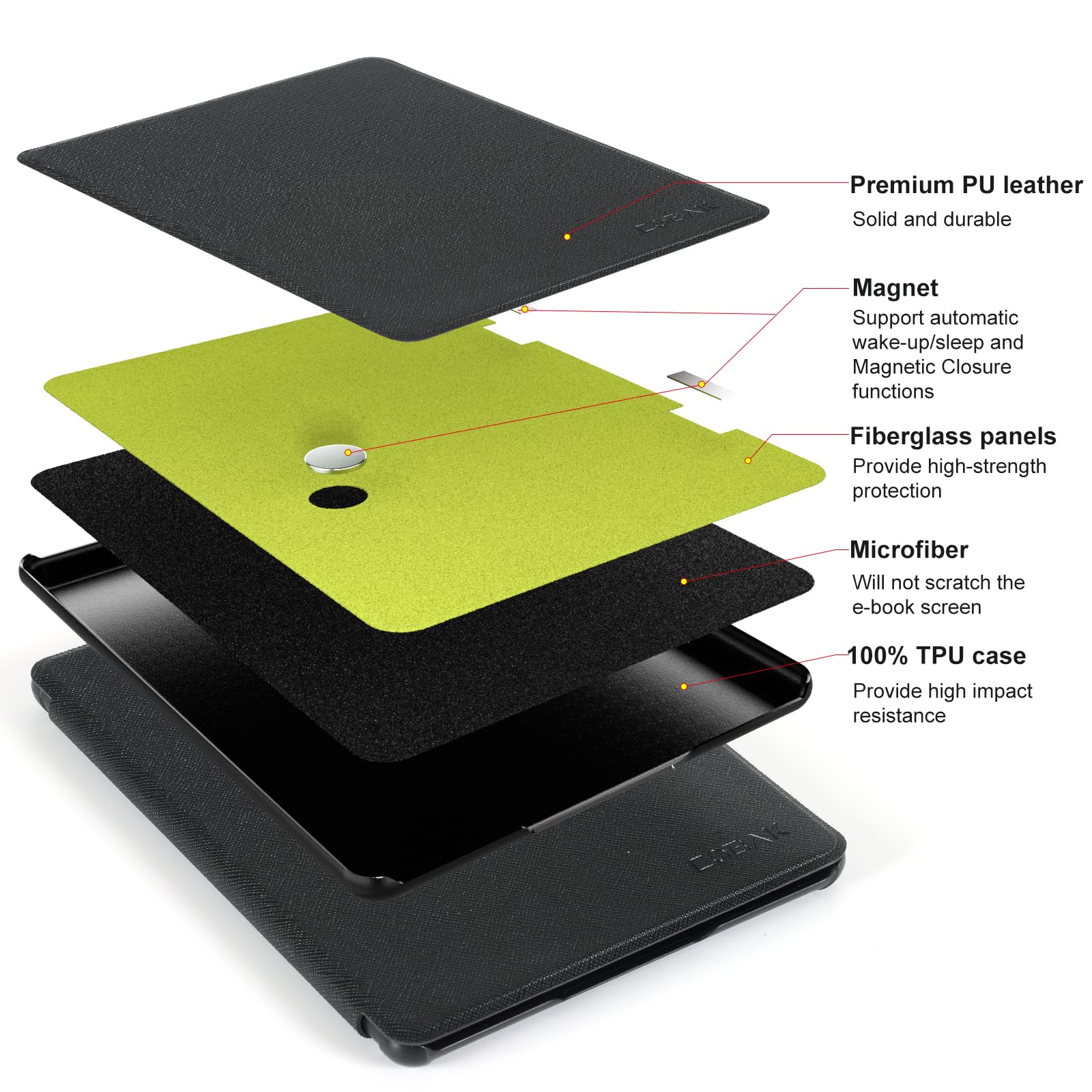 Essentials Mag Ring Kindle Paper White 6th-Magnetic#Color_Black