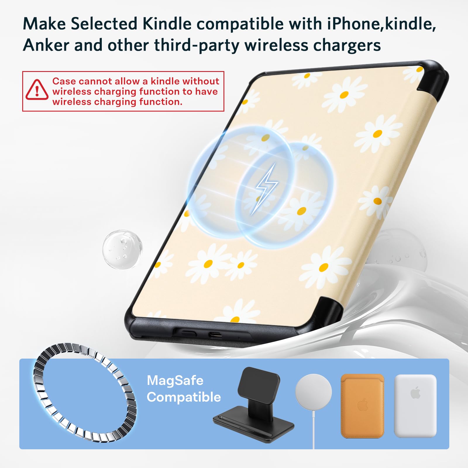 Kindle Paperwhite 12th Gen (2024 7 inch) Magnetic Case#Color_Beige