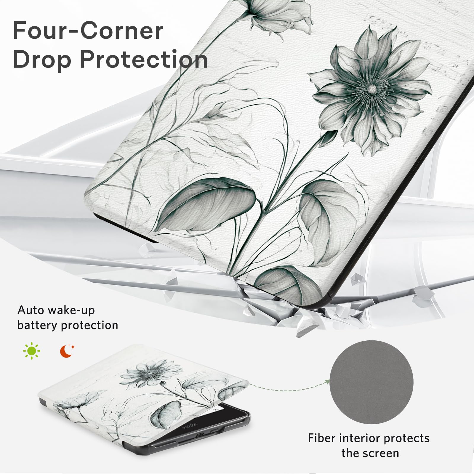 Kindle Paperwhite 12th Gen (2024 7 inch) Grip Case#Color_Ink