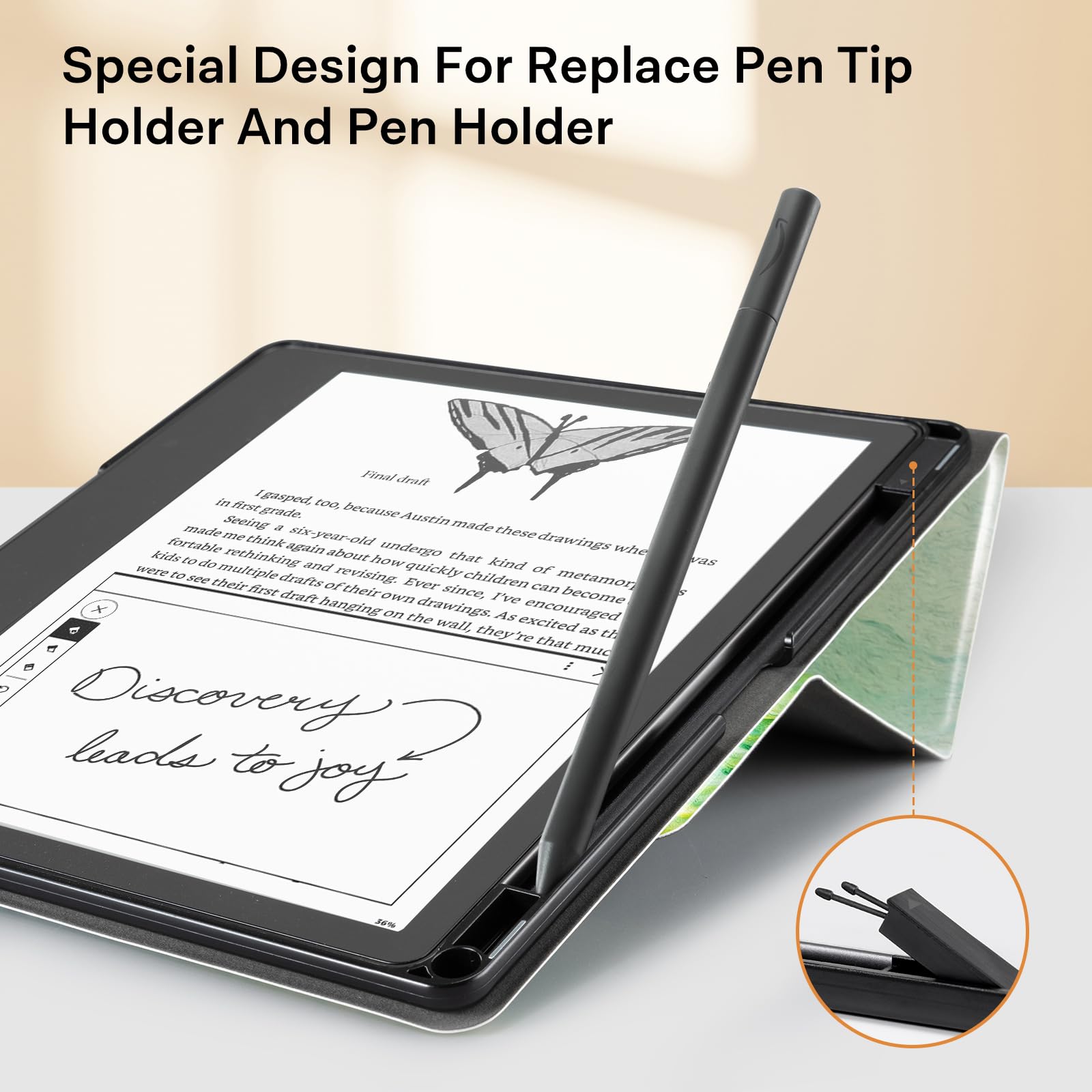 Mountain Green Wheat Field Kindle Scribe Stand Case