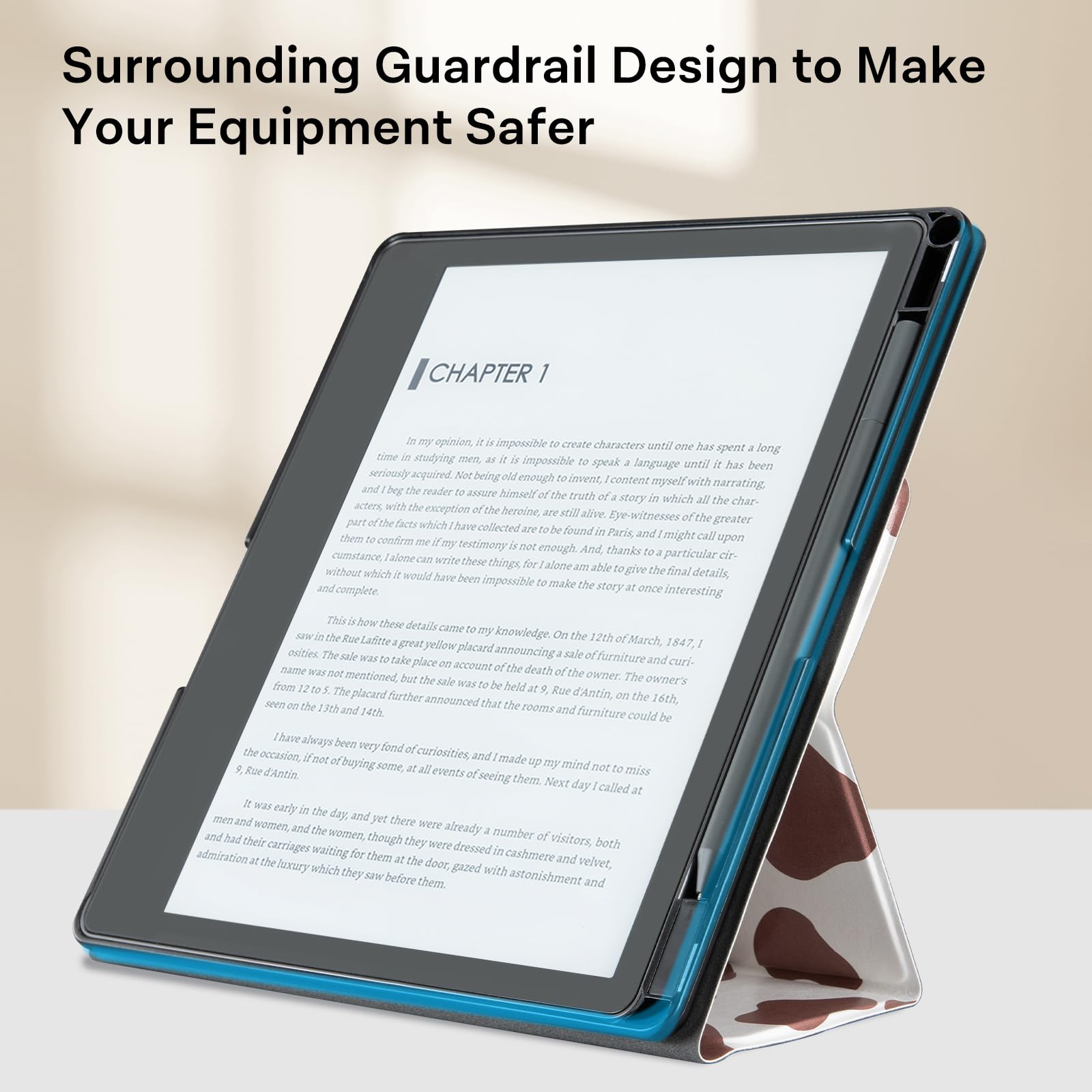 Ego Brown Cow Print Kindle Scribe Stand Case