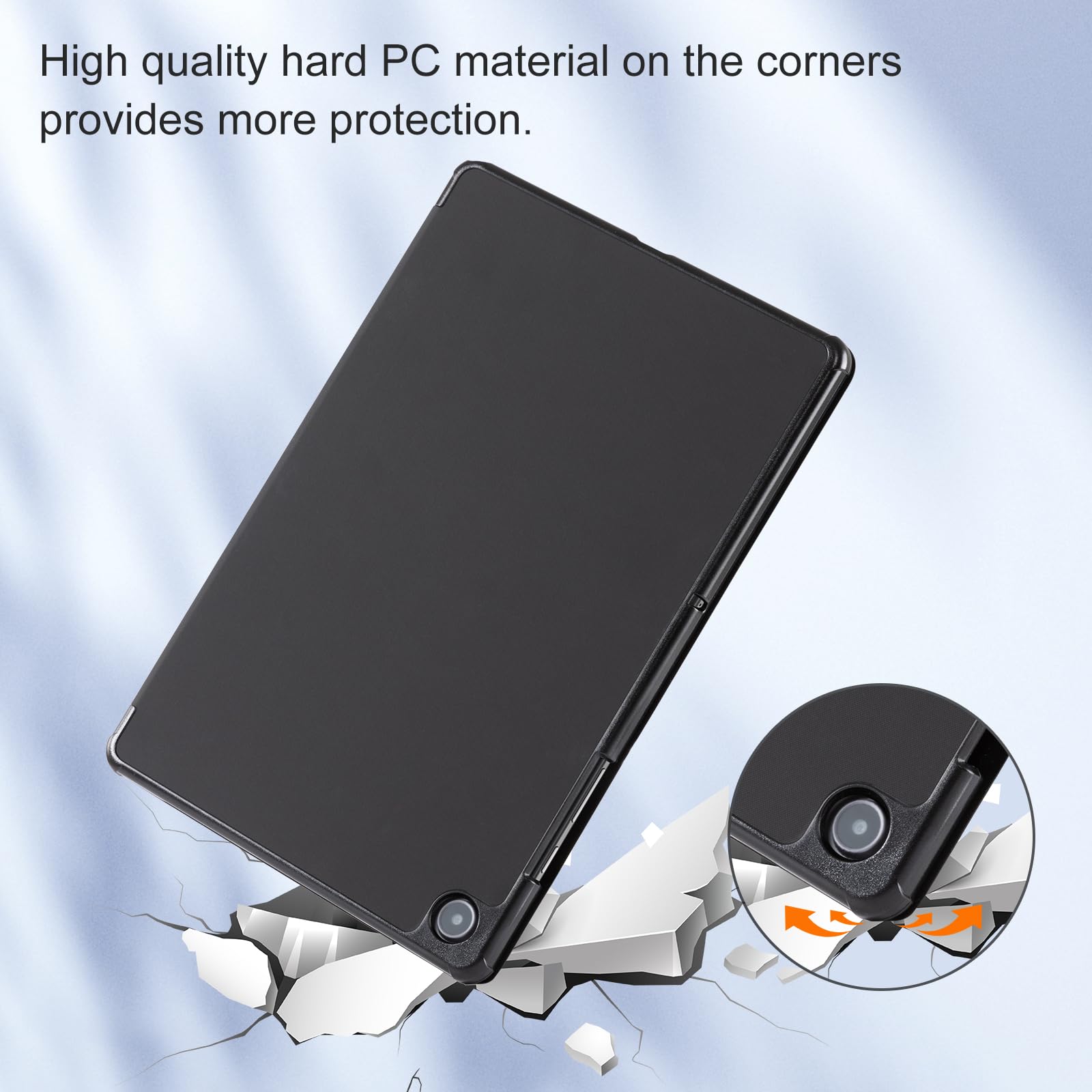 Samsung Galaxy Tab A11/A9 8.7" Tri-Fold Magnetic Stand#Color_Black