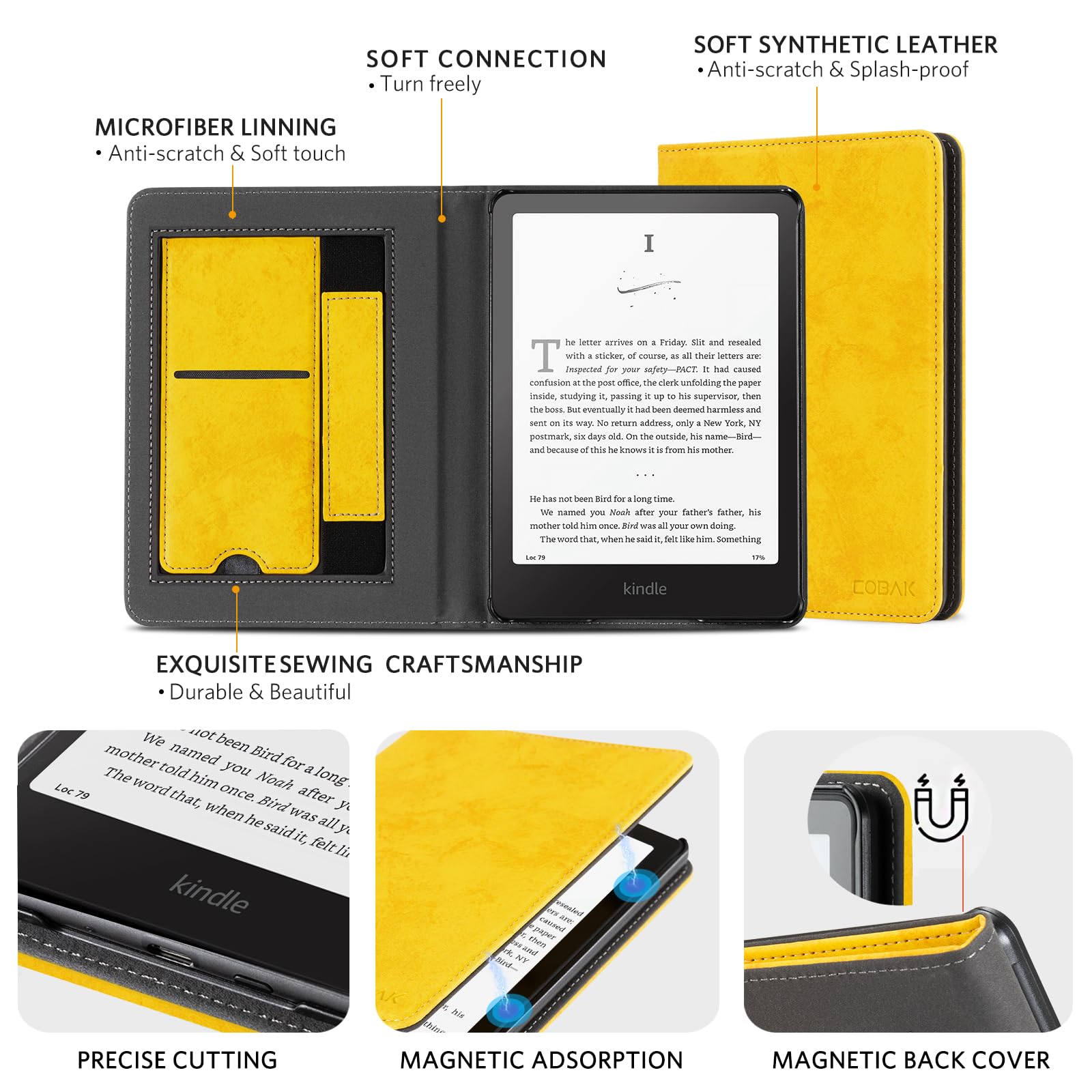 Kindle Paperwhite 12th Gen (2024 7 inch) stand#Color_Bright Yellow