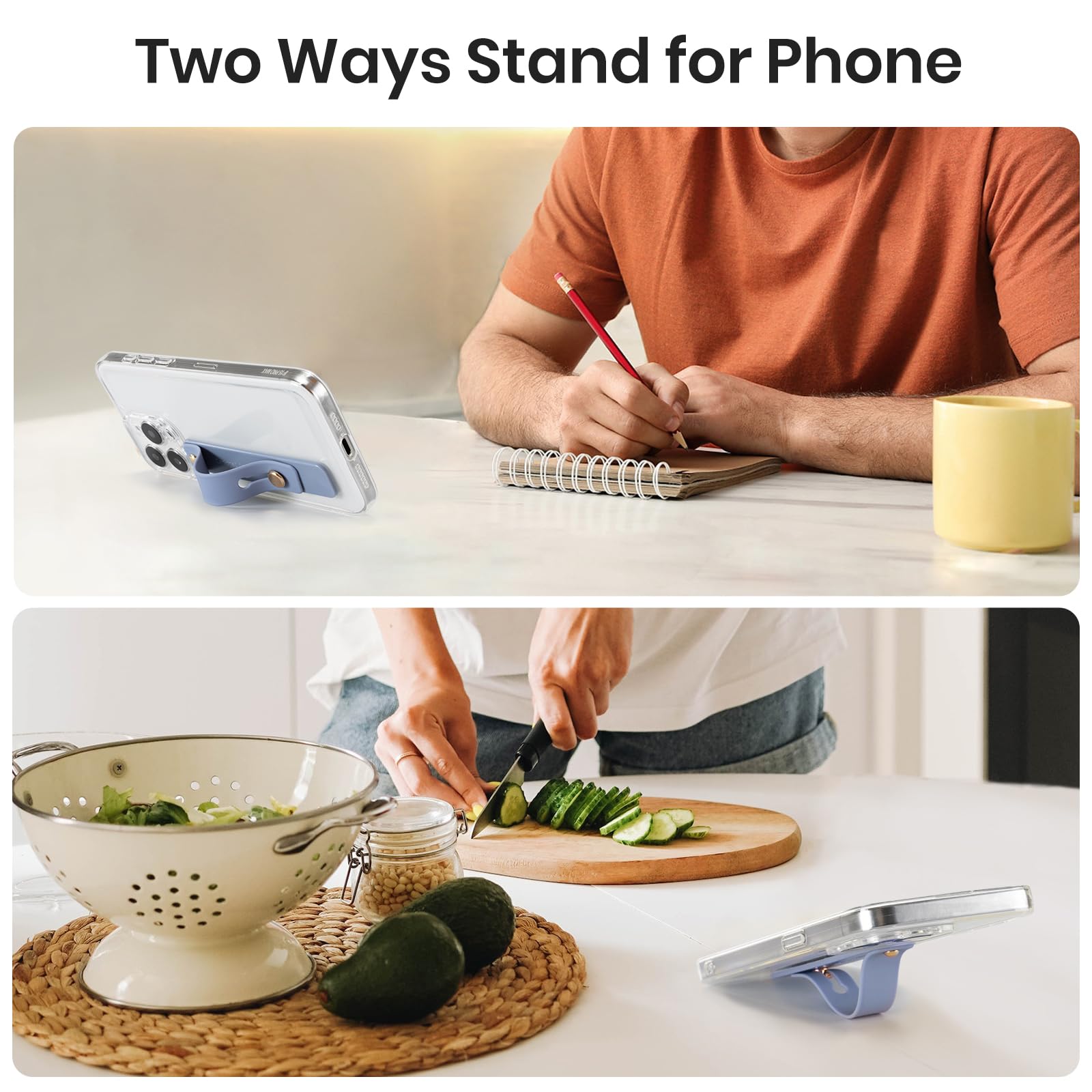 Hand Strap Holder for Kindle & Tablets#Color_Lilac Gray