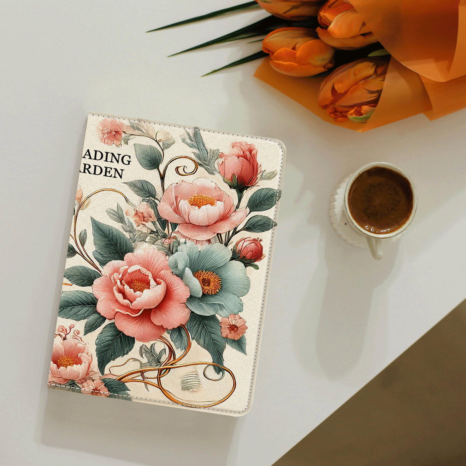 Eden Vintage Peony Kindle Paperwhite 7 inch Case With Stand