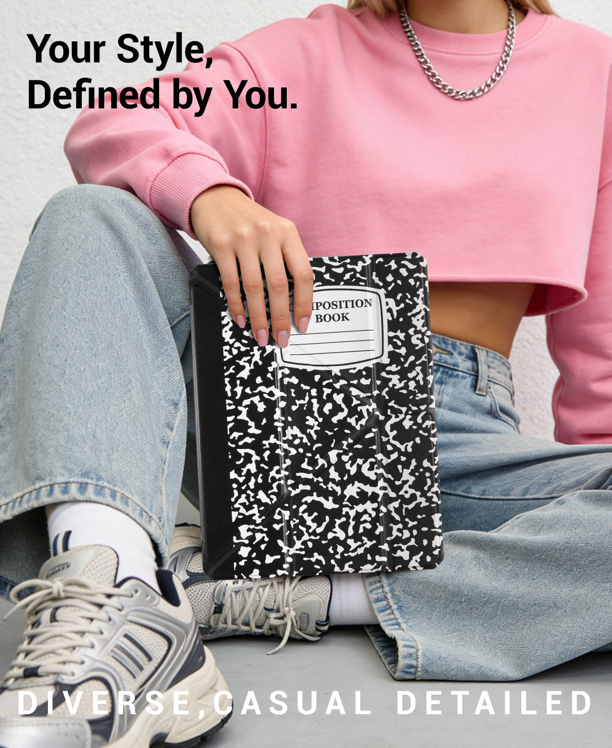 iPad 11th Gen (10th Compatible) Case With Y-Fold Magnetic Stand#Color_Composition Book