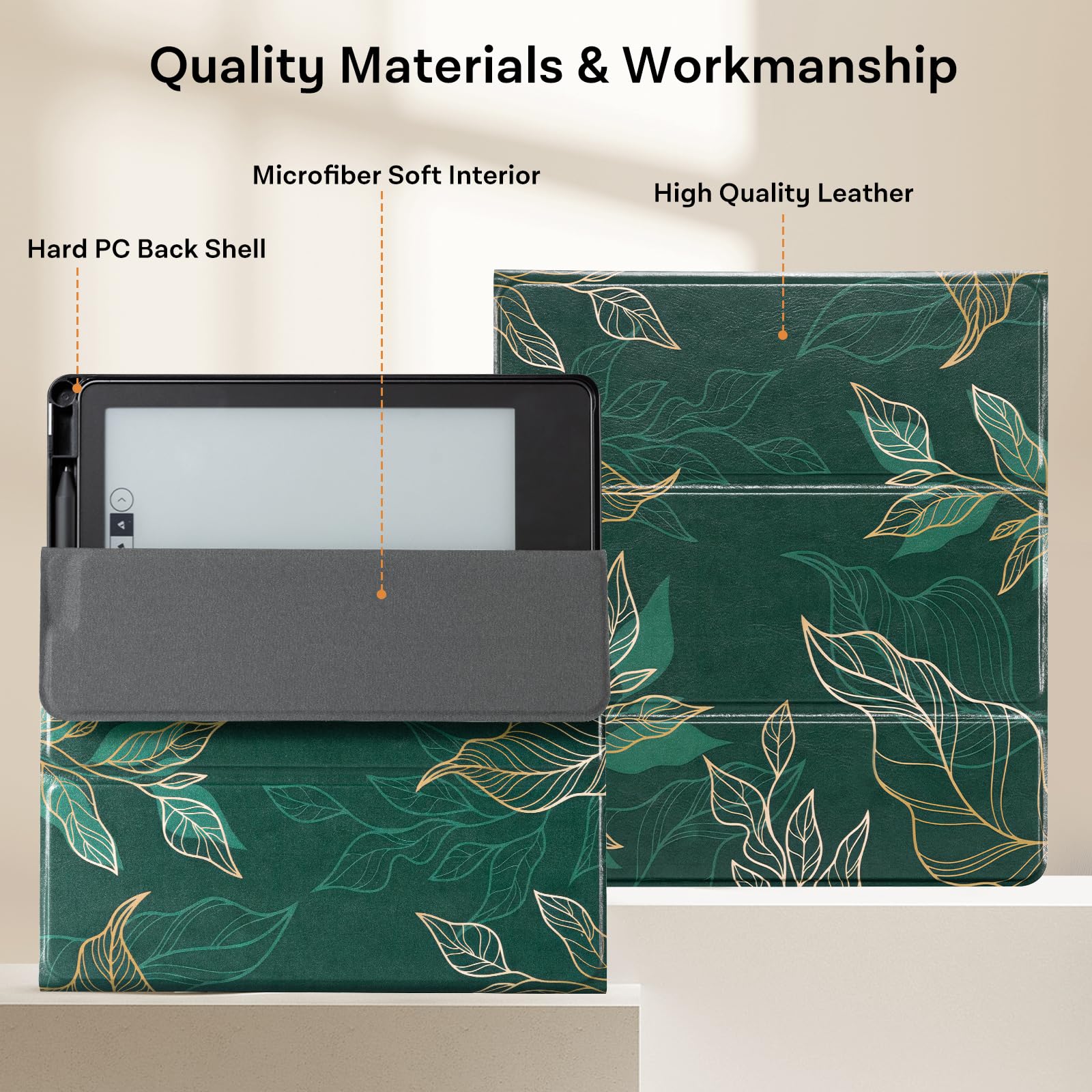 Eden Dark Verdant Kindle Scribe Stand Case