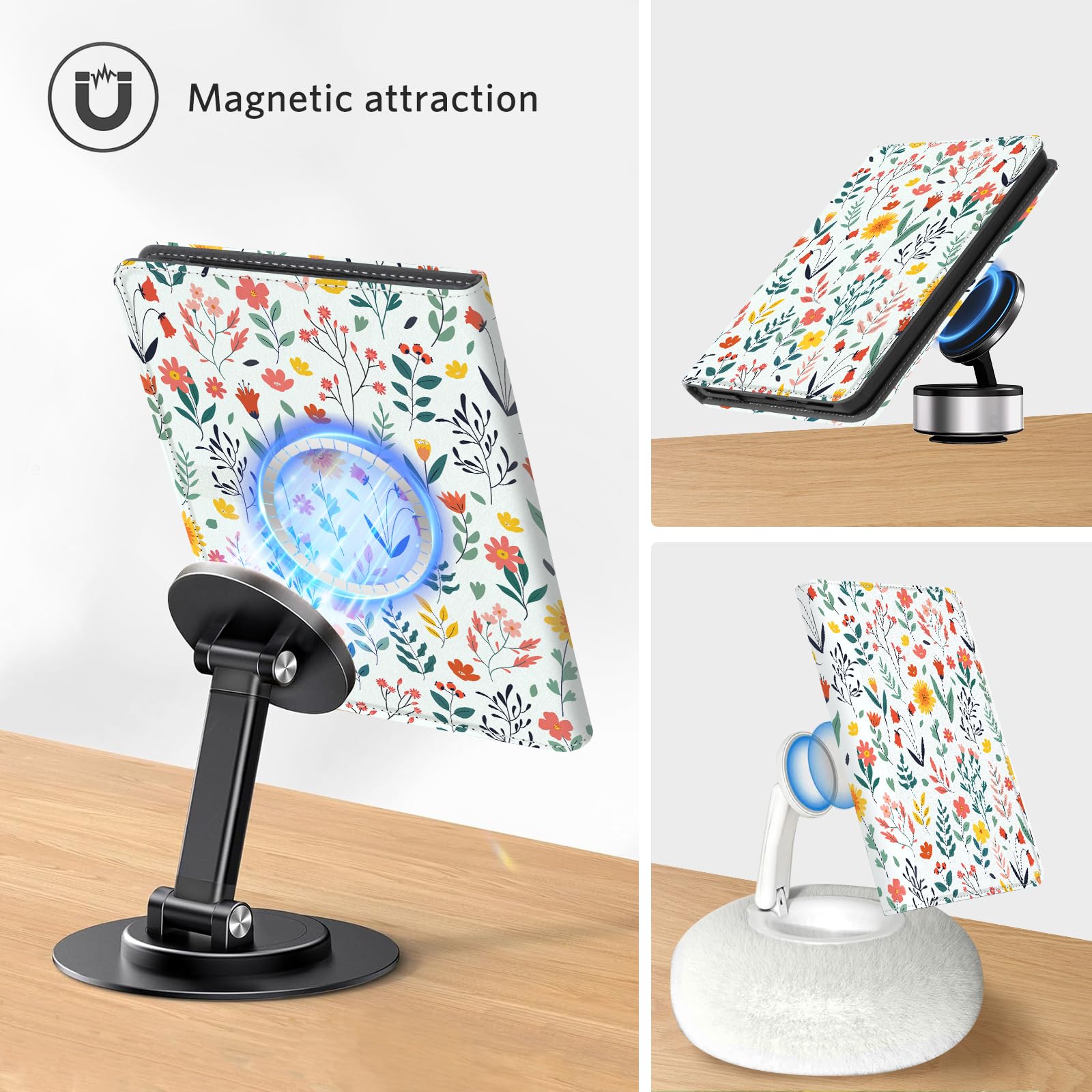Kindle Paperwhite 12th Gen (2024 7 inch) stand-prints#Color_White Floral