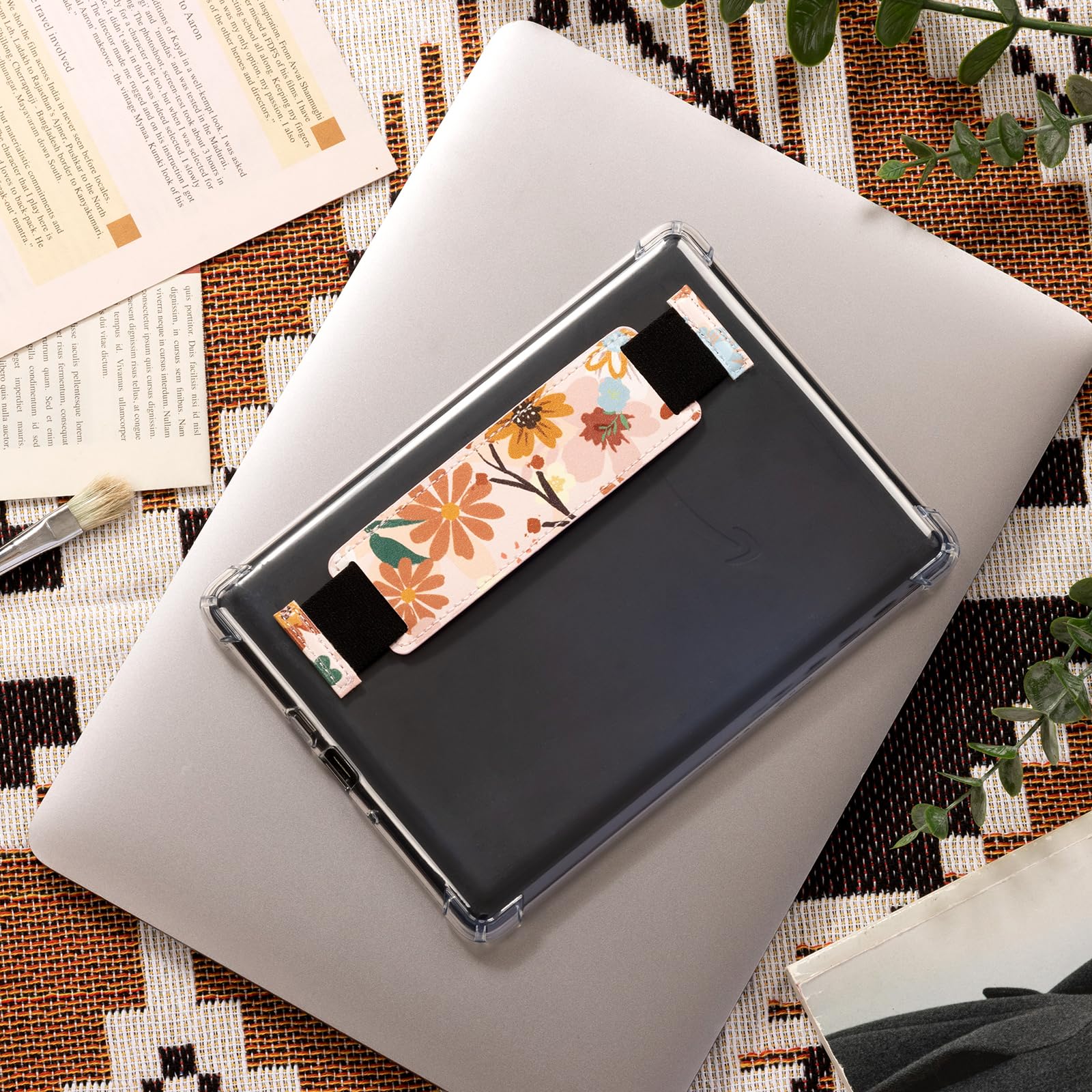 Eden Orange Jasmine Revised Kindle Paperwhite 6th Hand Strap Case