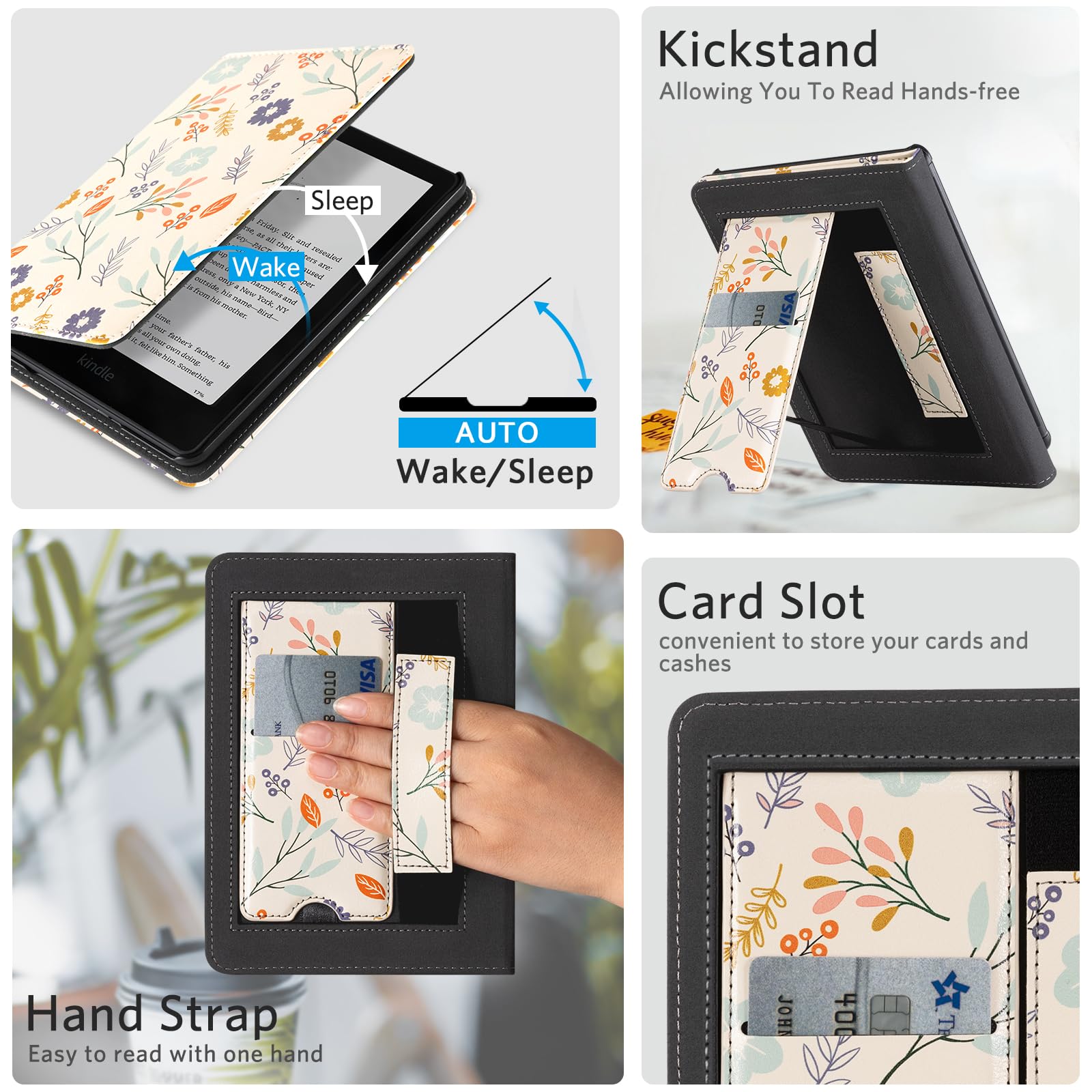 Kindle Paperwhite 12th Gen (2024 7 inch) stand-prints#Color_Beige Flower