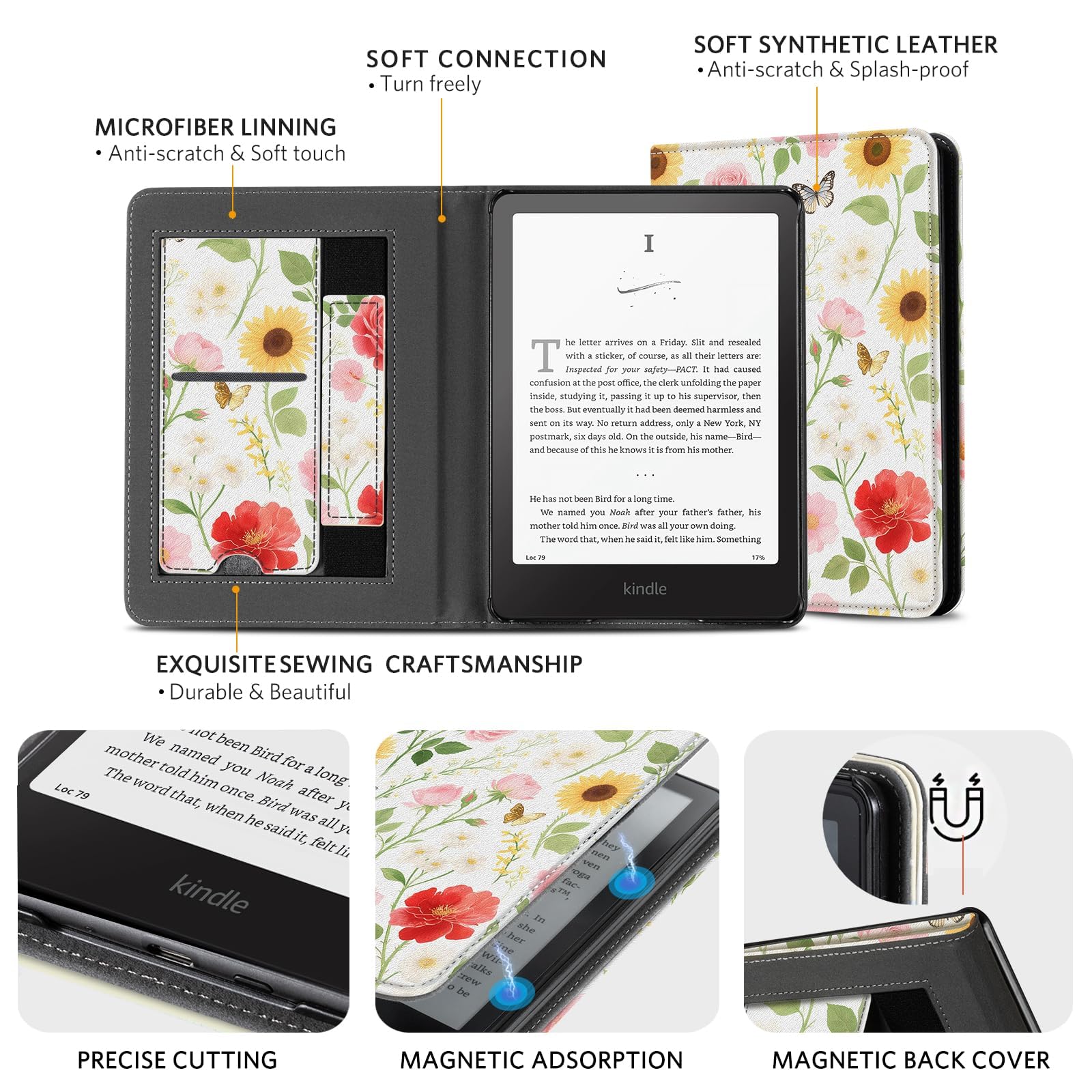 Kindle Paperwhite 12th Gen (2024 7 inch) stand-prints#Color_Eden Pink