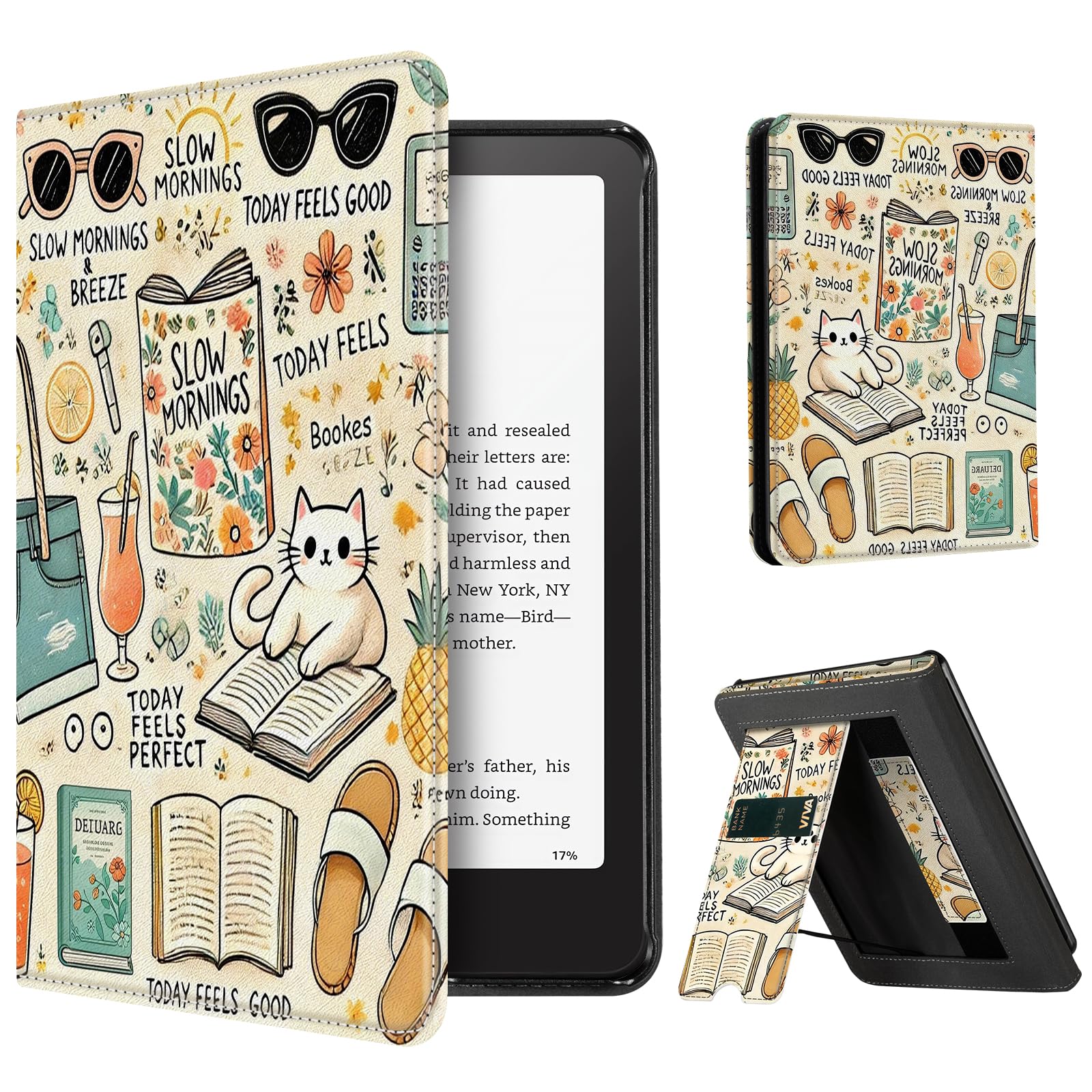 Kindle Paperwhite 12th Gen (2024 7 inch) stand-prints#Color_Beige Cats