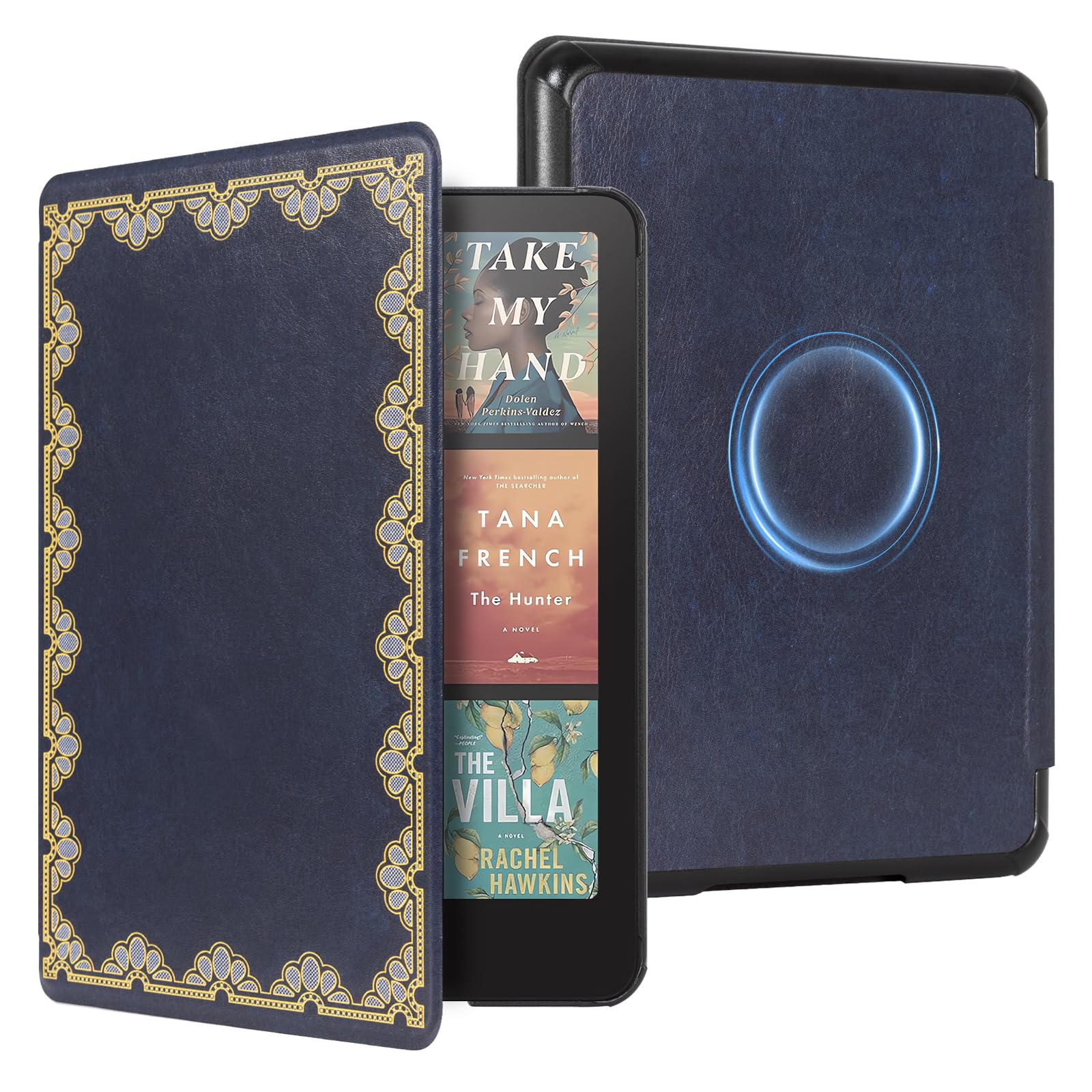 Kindle Paperwhite 12th Gen (2024 7 inch) Magnetic Case#Color_Dark Blue Notes