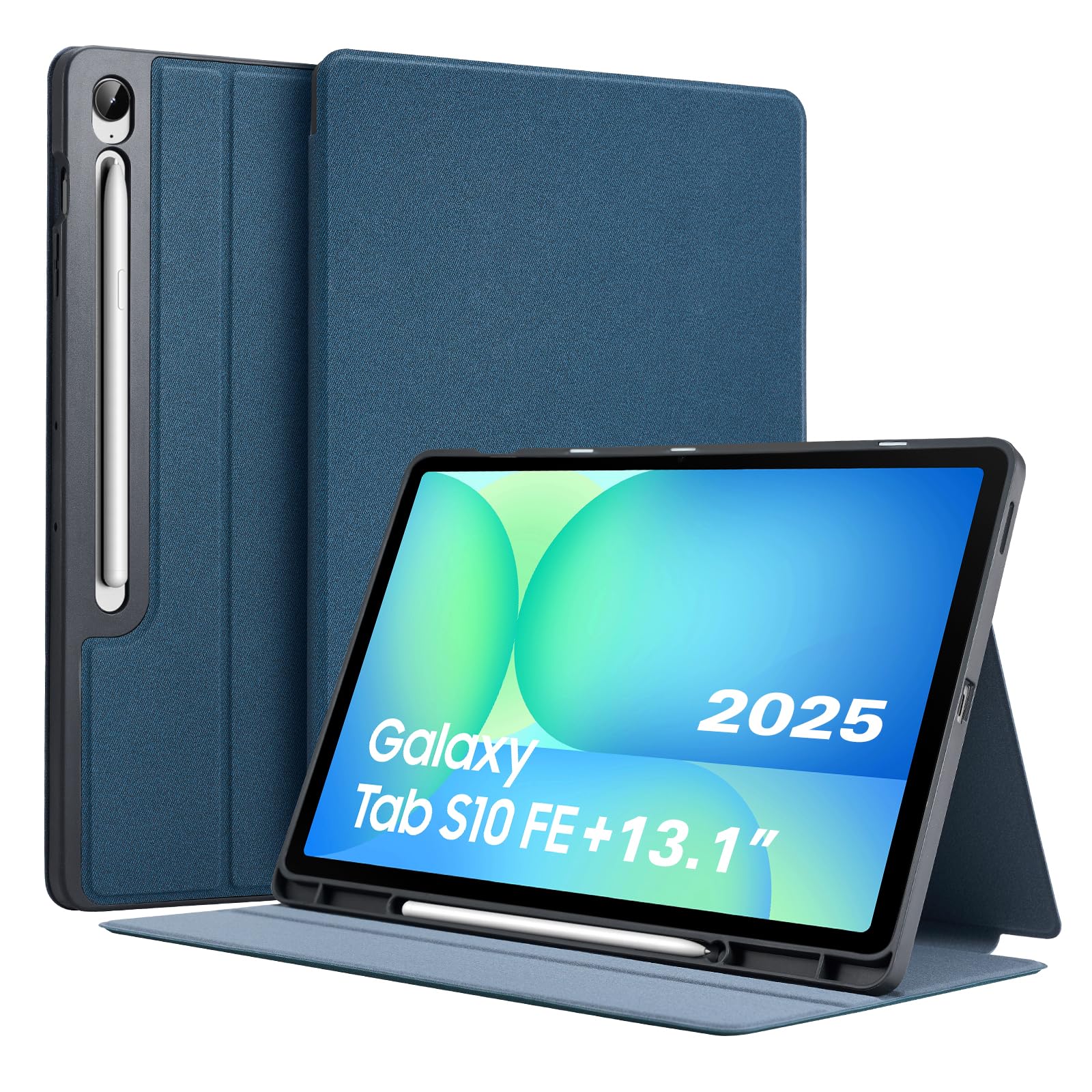 Samsung Galaxy Tab S10 FE+ 13.1" (2025) Folio Case with S Pen Holder#Color_Dark Blue