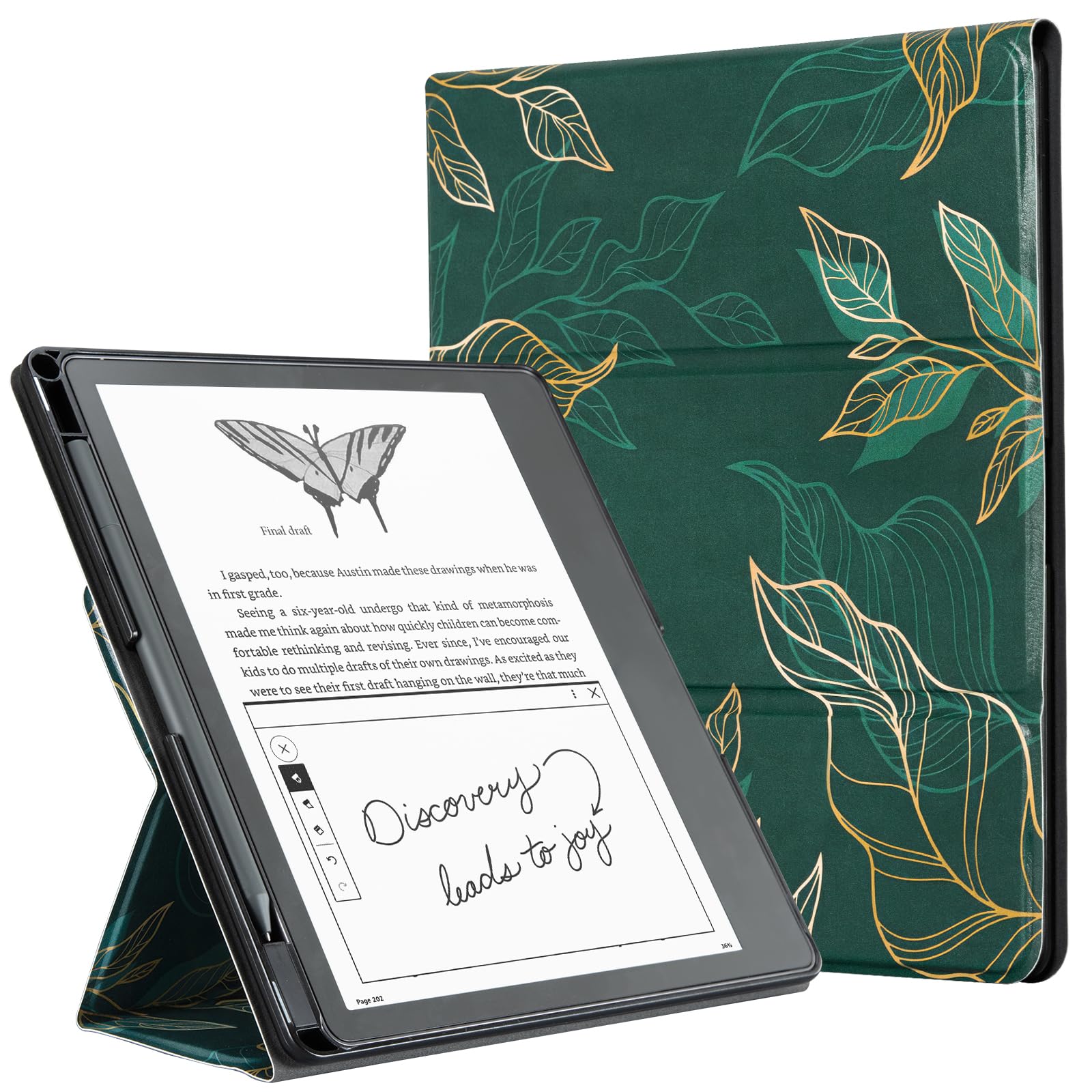 Eden Dark Verdant Kindle Scribe Stand Case