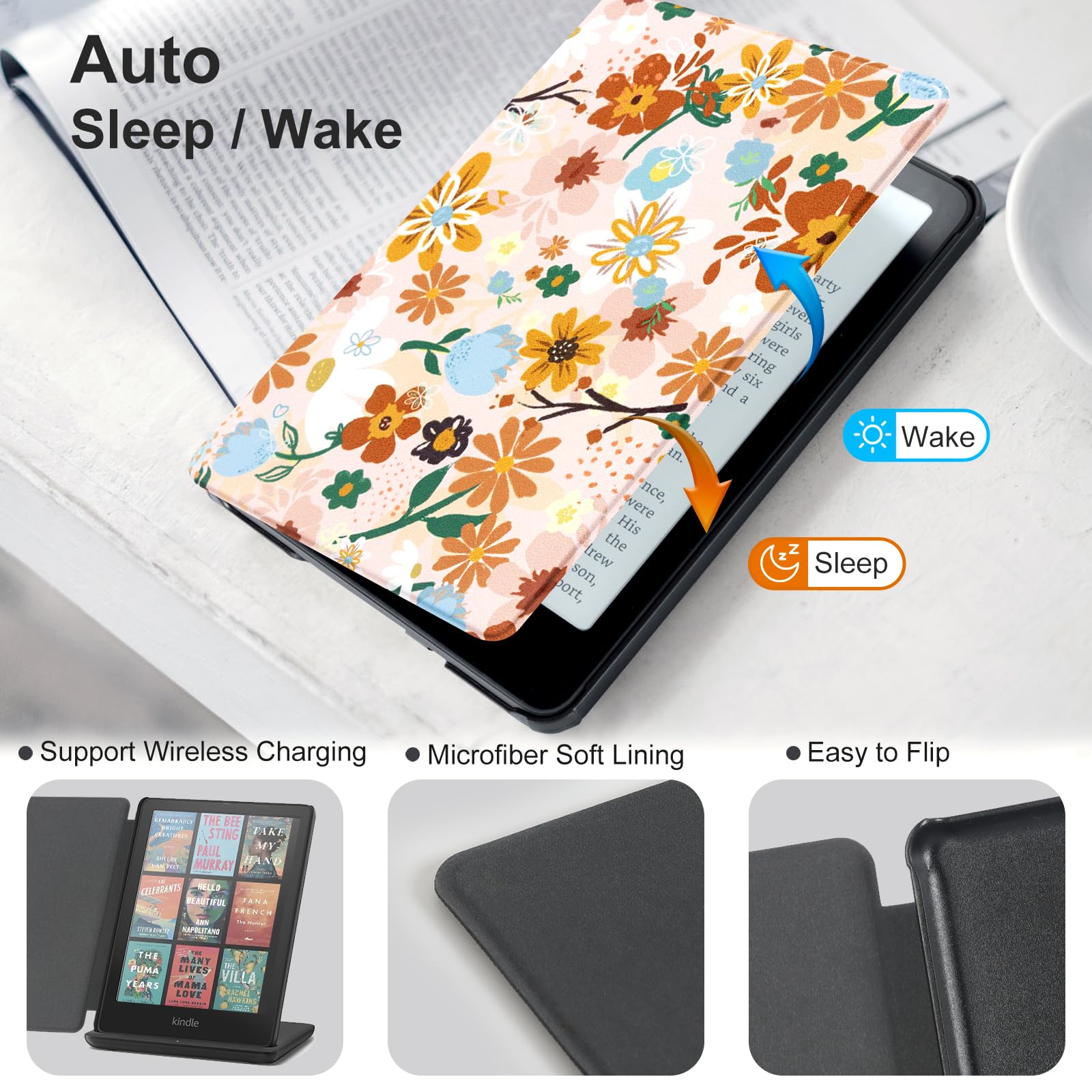 Kindle Paperwhite 12th Gen (2024 7 inch) Magnetic Case#Color_Jasmine