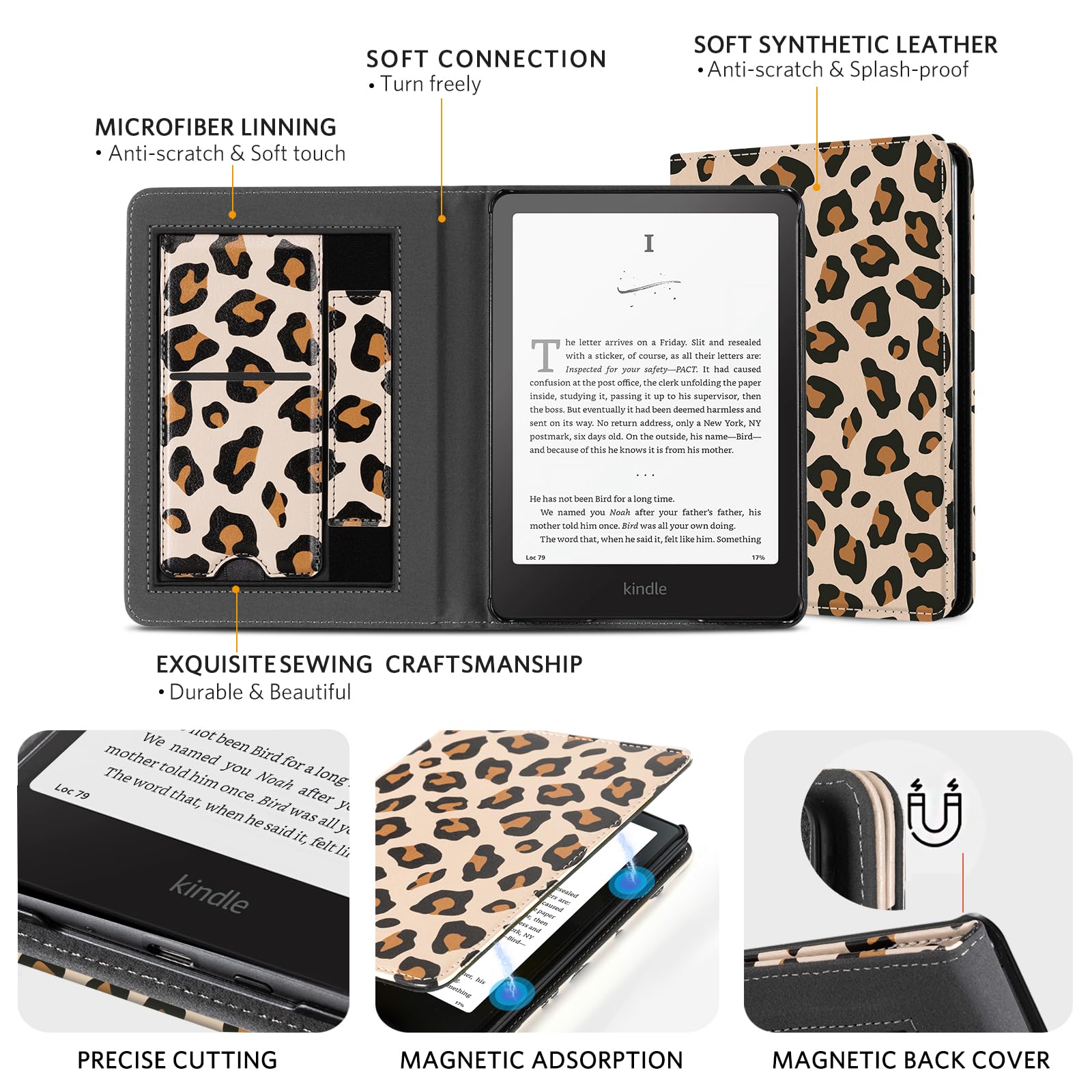 Kindle Paperwhite 12th Gen (2024 7 inch) stand-prints#Color_Leopard Brown
