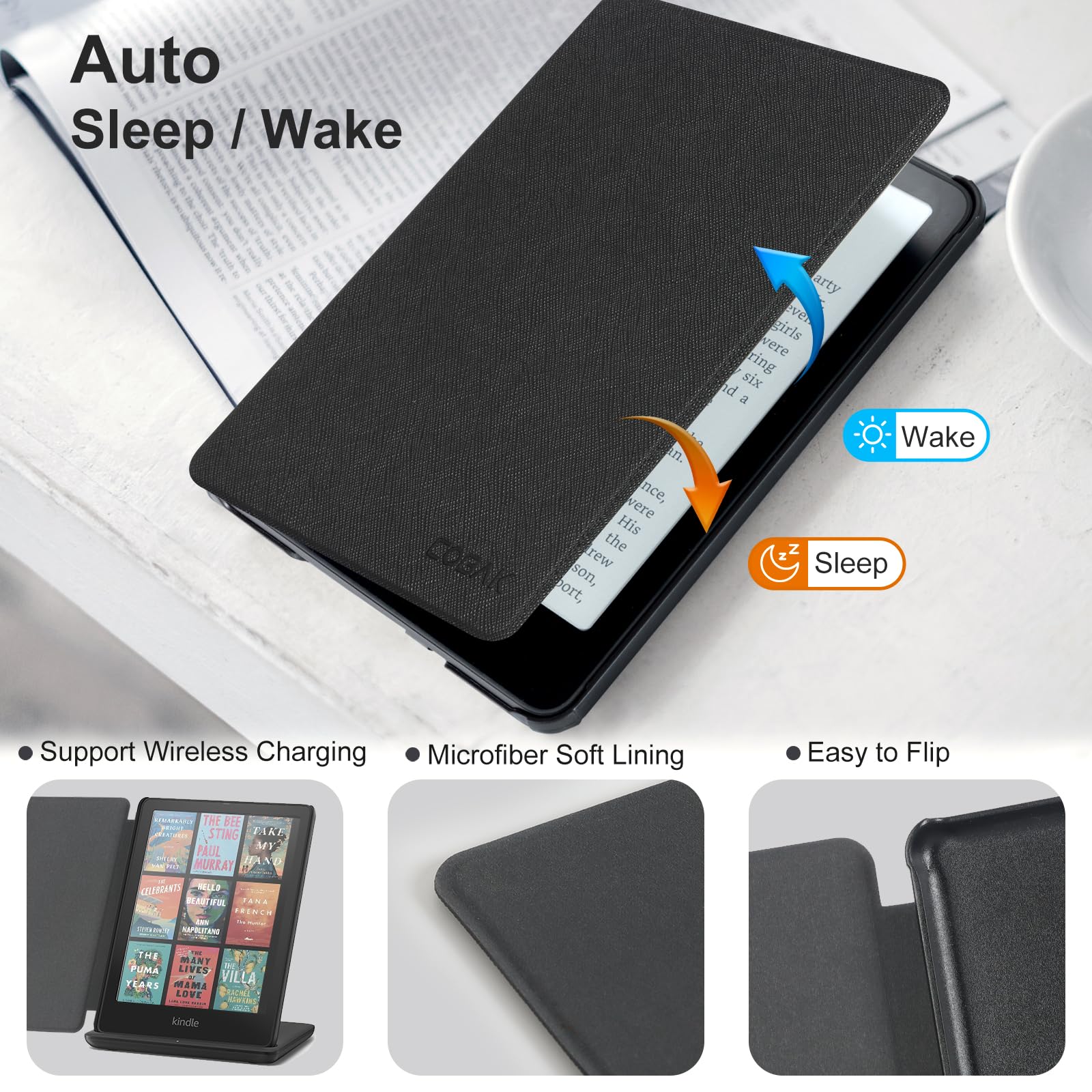 Essentials Mag Ring Kindle Paper White 6th-Magnetic#Color_Black