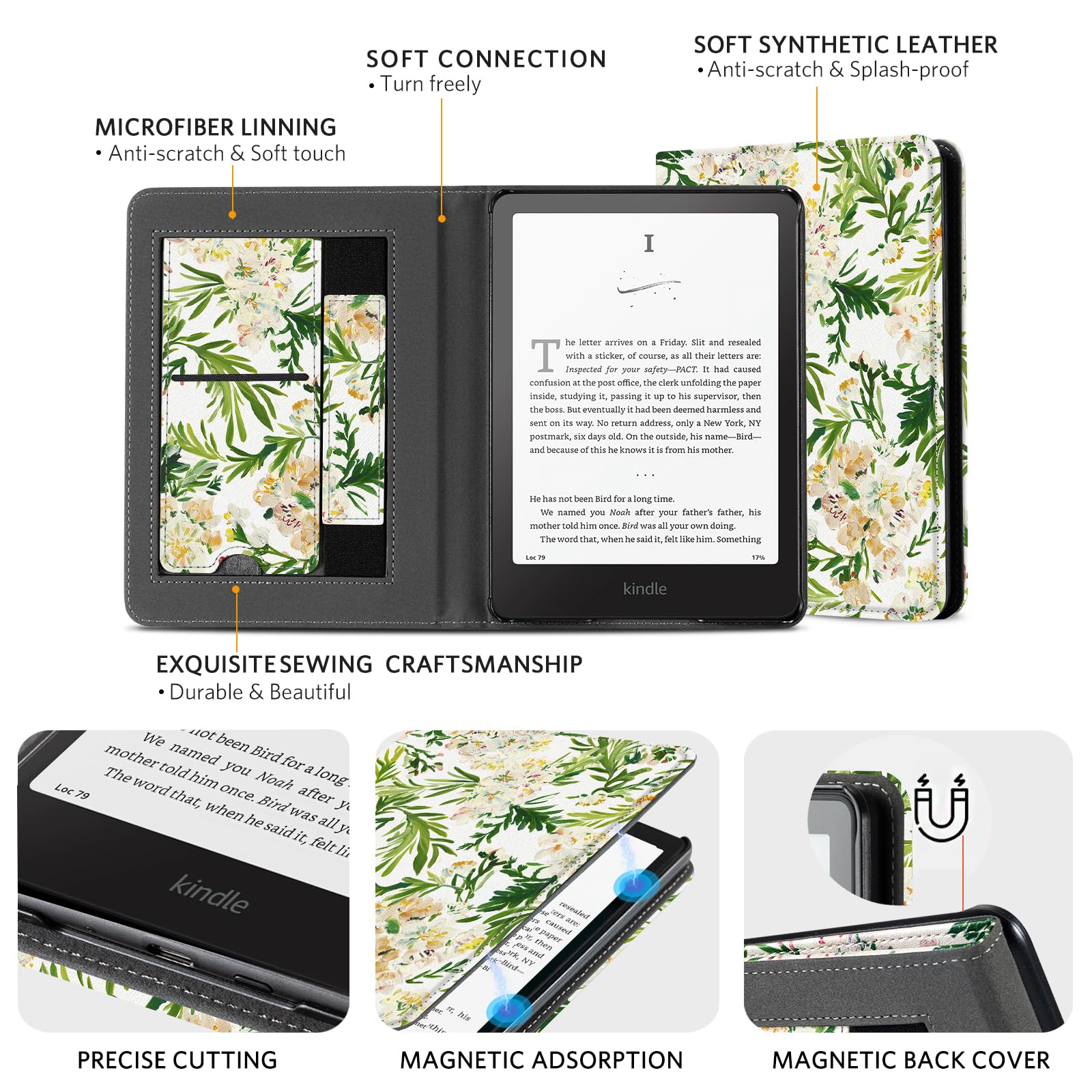 Kindle Paperwhite 12th Gen (2024 7 inch) stand-prints#Color_Mountain Blooming