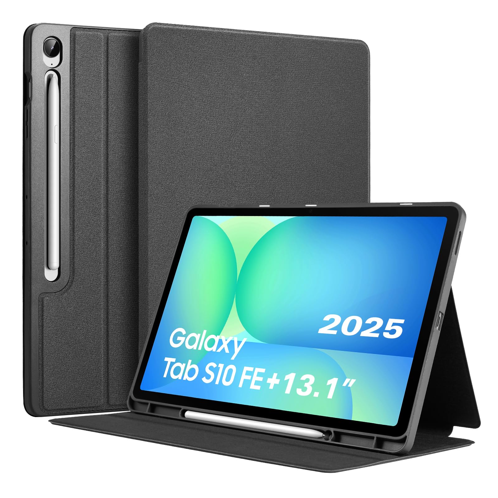 Samsung Galaxy Tab S10 FE+ 13.1" (2025) Folio Case with S Pen Holder#Color_Black