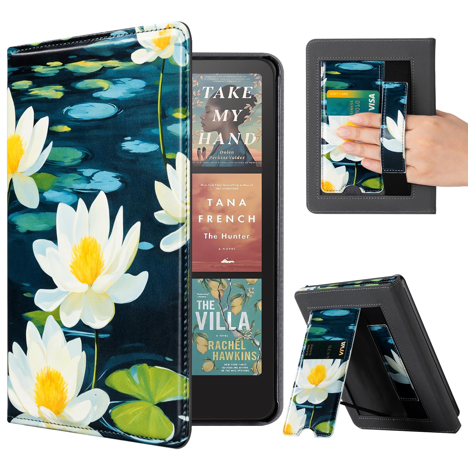Kindle Paperwhite 12th Gen (2024 7 inch) stand-prints#Color_Dark Green Floral