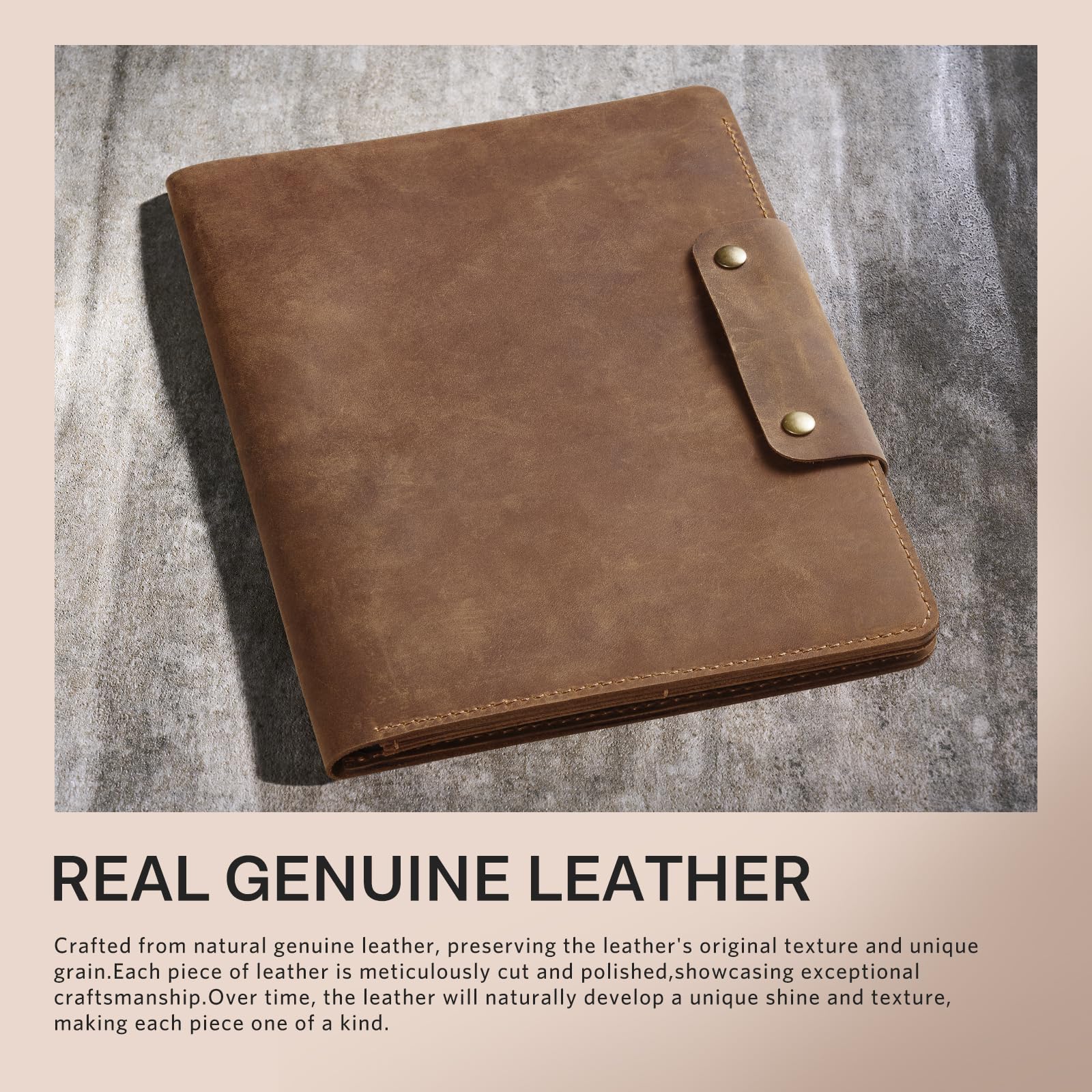 Remarkable Paper Pro 11.8" (2024) Genuine Cowhide Leather Slim Magnetic Case#Color_Cowhide Brown