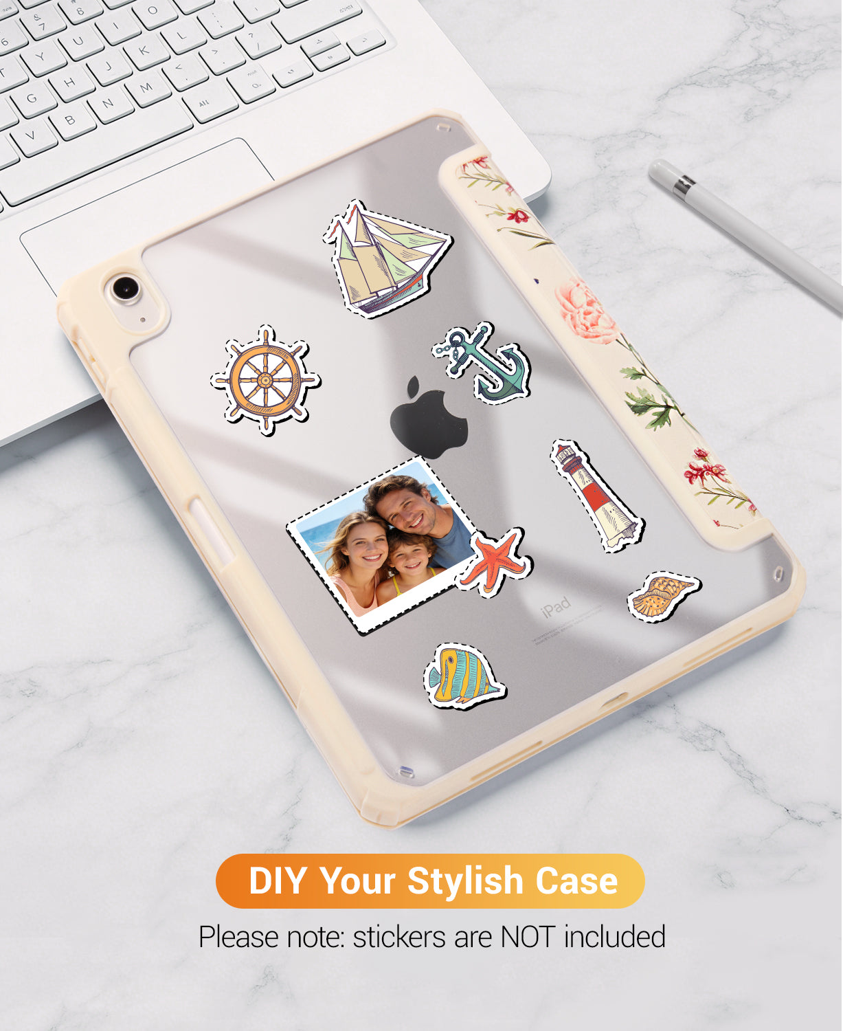 iPad 11th Gen (10th Compatible) Case With Y-Fold Magnetic Stand#Color_AntiqueFloralia