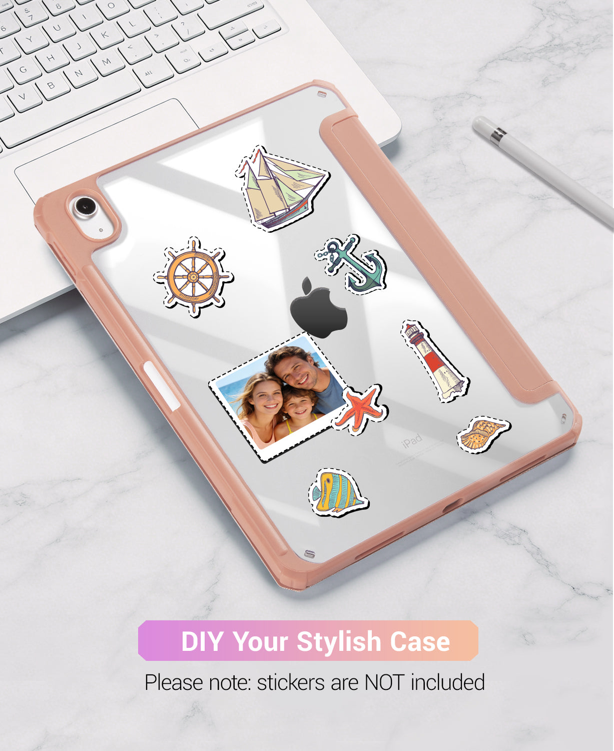 iPad 11th Gen (10th Compatible) Case With Y-Fold Magnetic Stand#Color_Rosegold