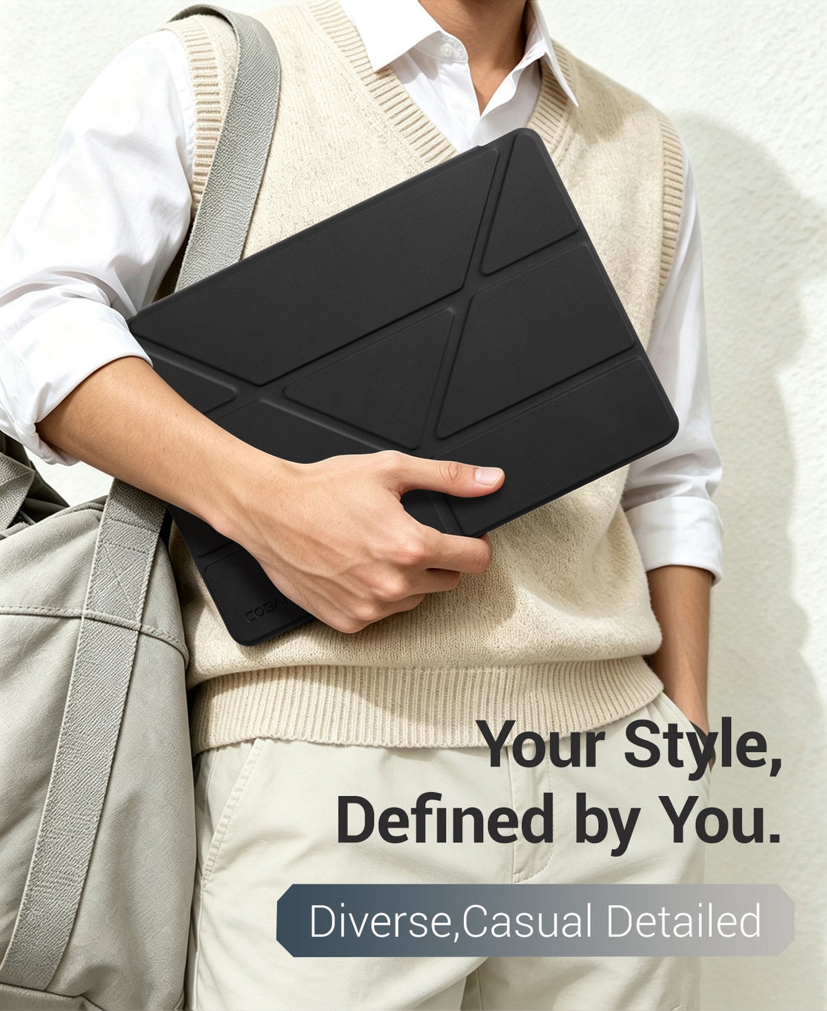Galaxy Tab A11+ / A9+ 11" Multi-Angle Y-Fold Case#Color_Black