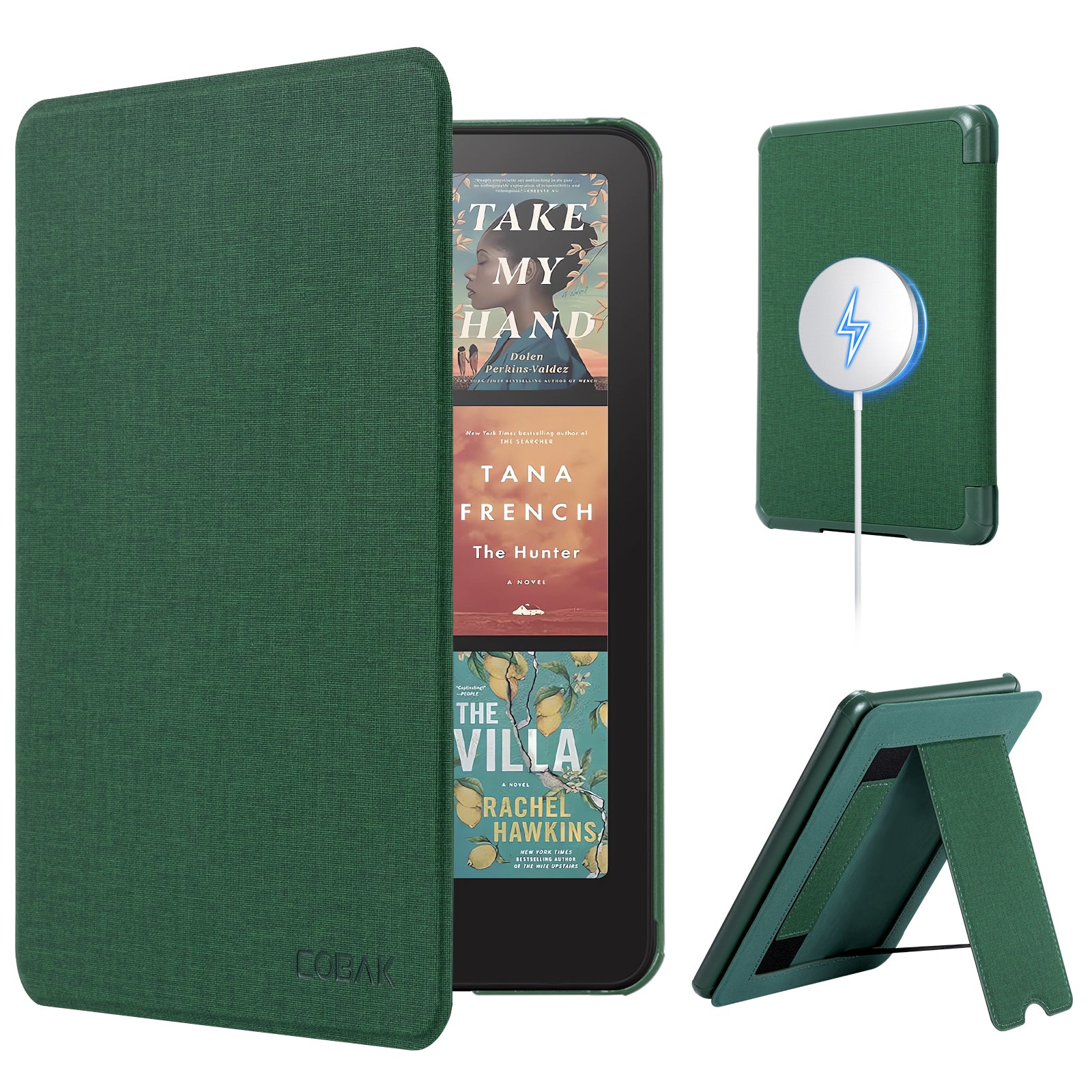 Kindle Paperwhite 12th Gen 7 inch (2024) Lightweight Case With Stand#Color_Emerald Green