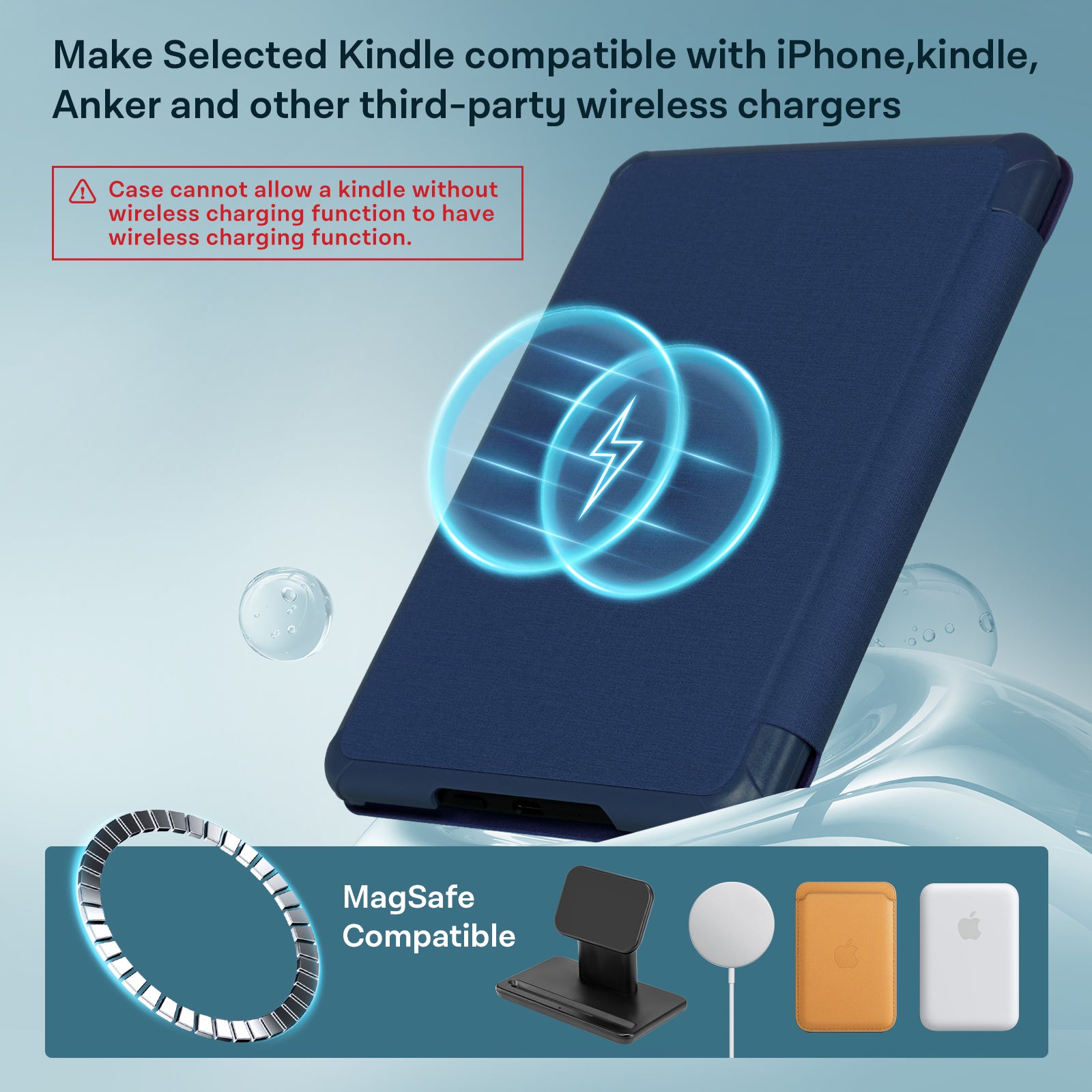 Kindle Paperwhite 12th Gen 7 inch (2024) Lightweight Case With Stand#Color_Dark Blue