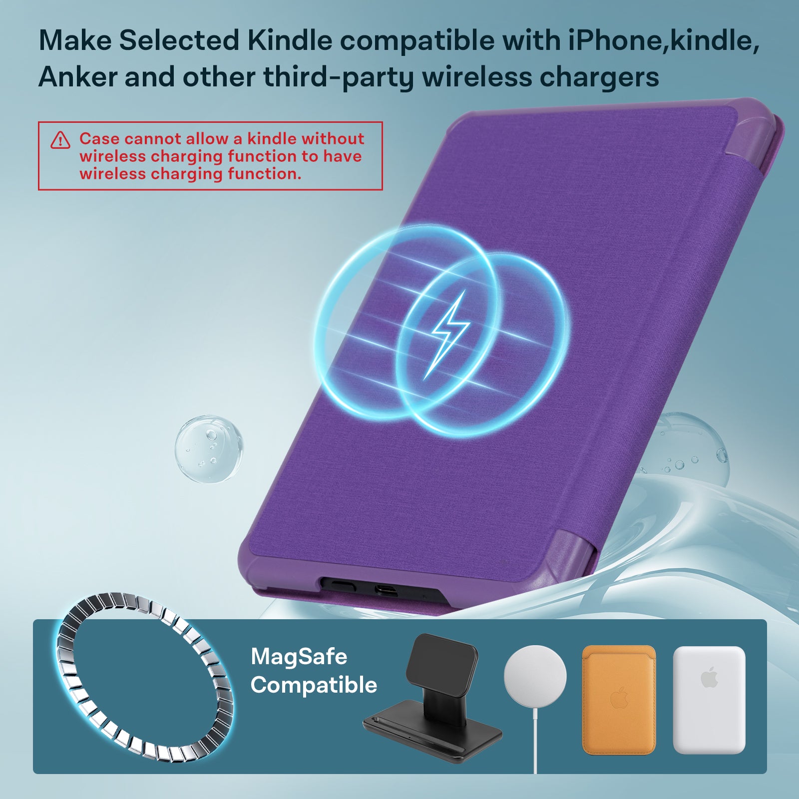 Kindle Paperwhite 12th Gen 7 inch (2024) Lightweight Case With Stand#Color_Purple