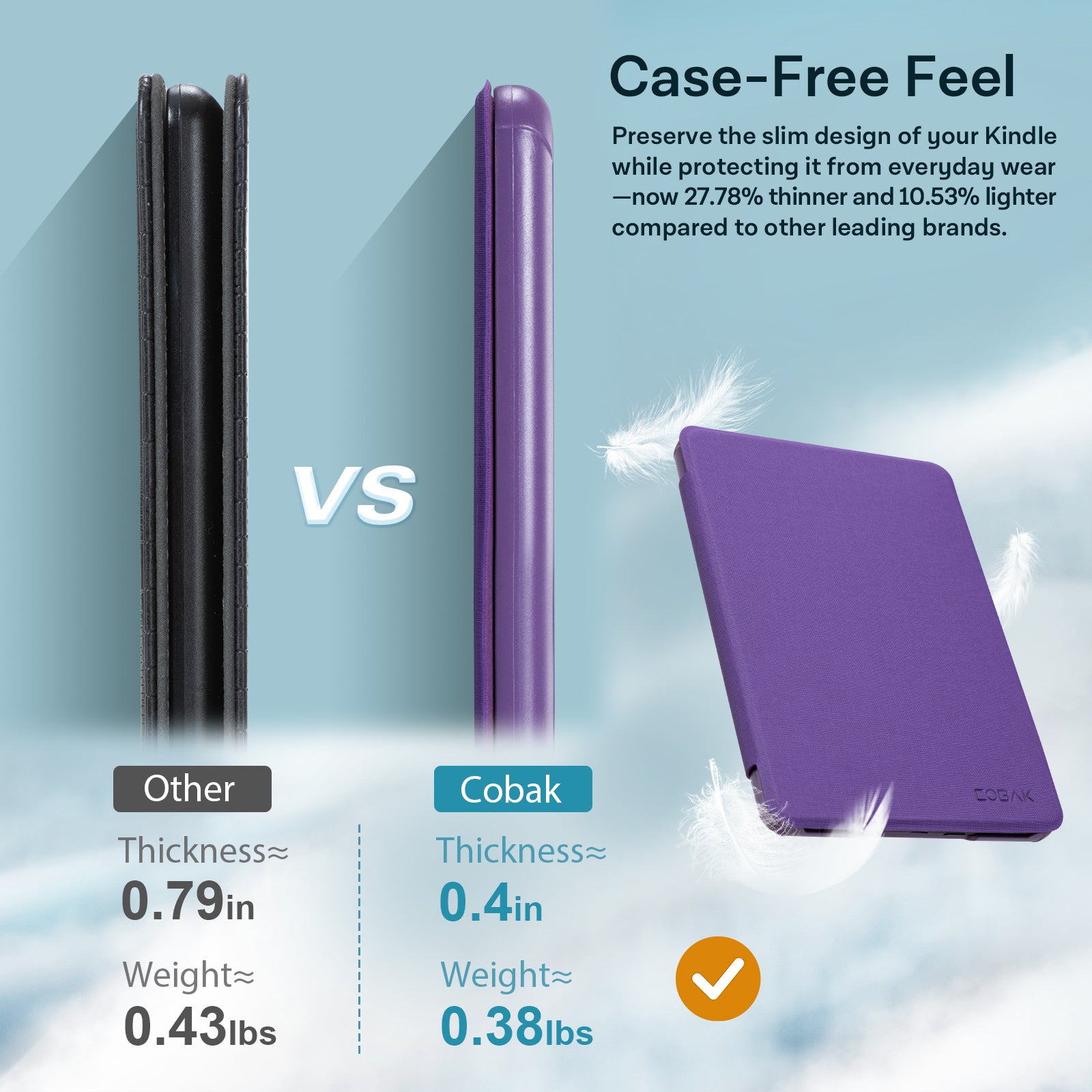 Kindle Paperwhite 12th Gen 7 inch (2024) Lightweight Case With Stand#Color_Purple