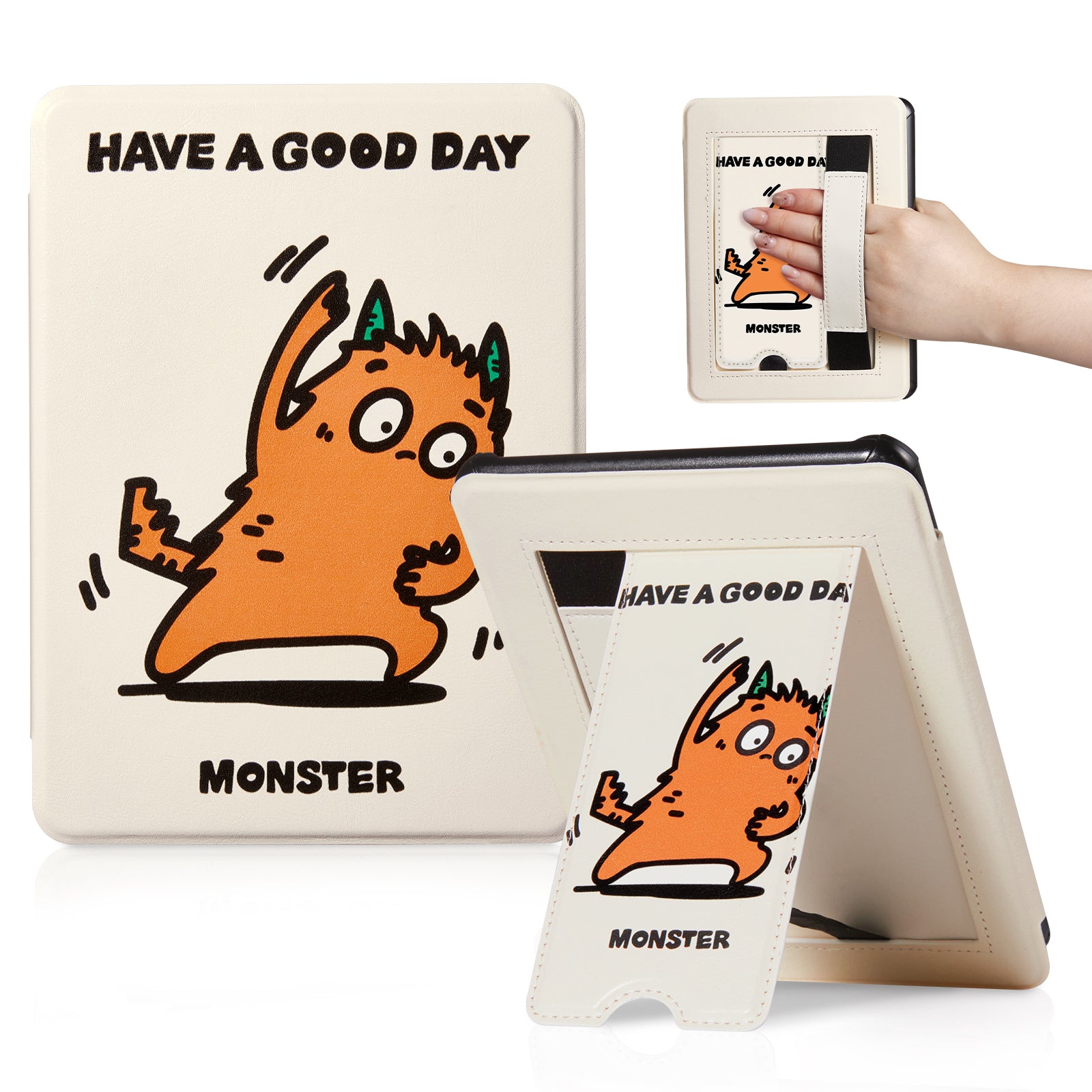 Kindle Paperwhite 12th Gen 7 inch (2024) Lightweight Case With Stand#Color_Monster Boogi