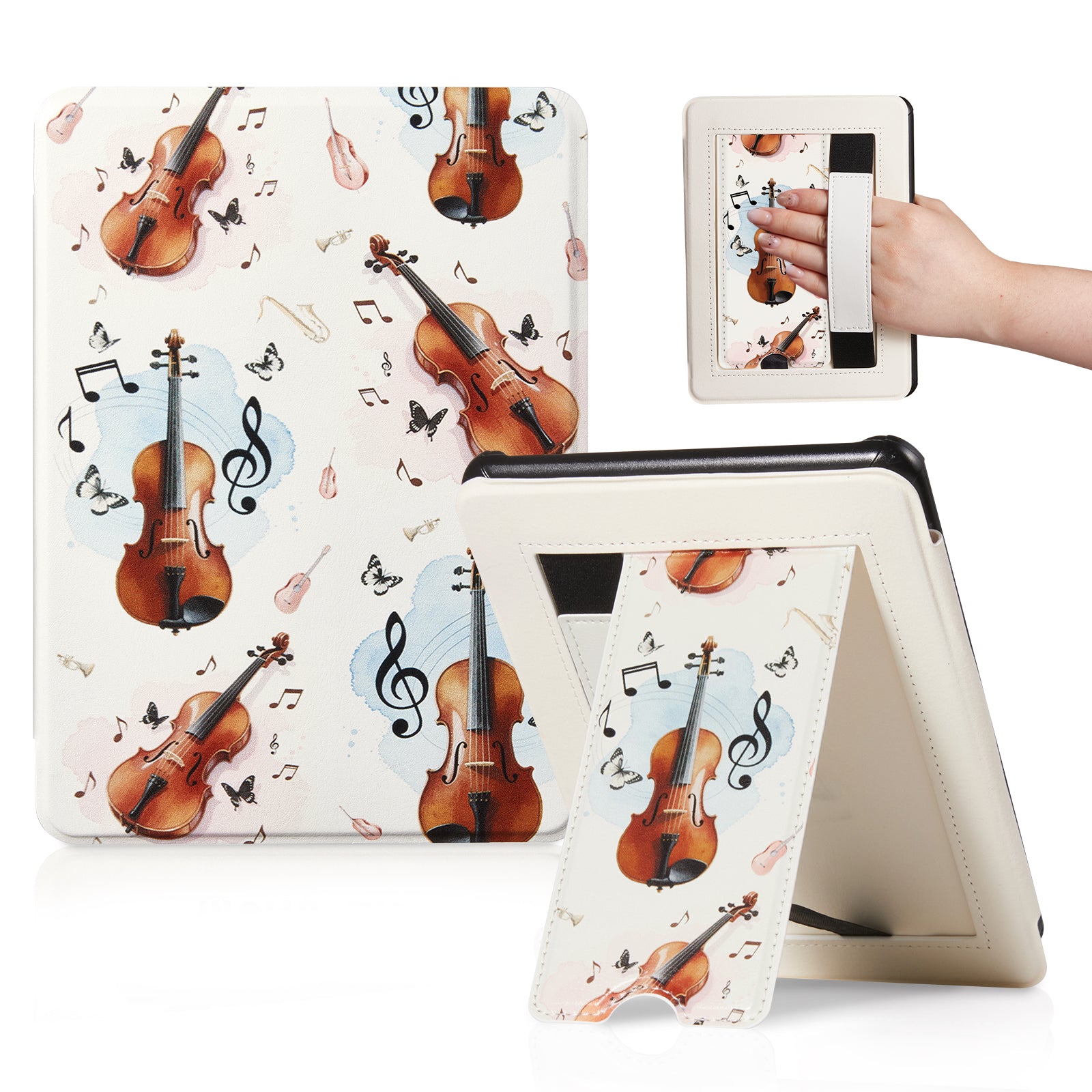 Kindle Paperwhite 12th Gen 7 inch (2024) Lightweight Case With Stand#Color_Melody Beige