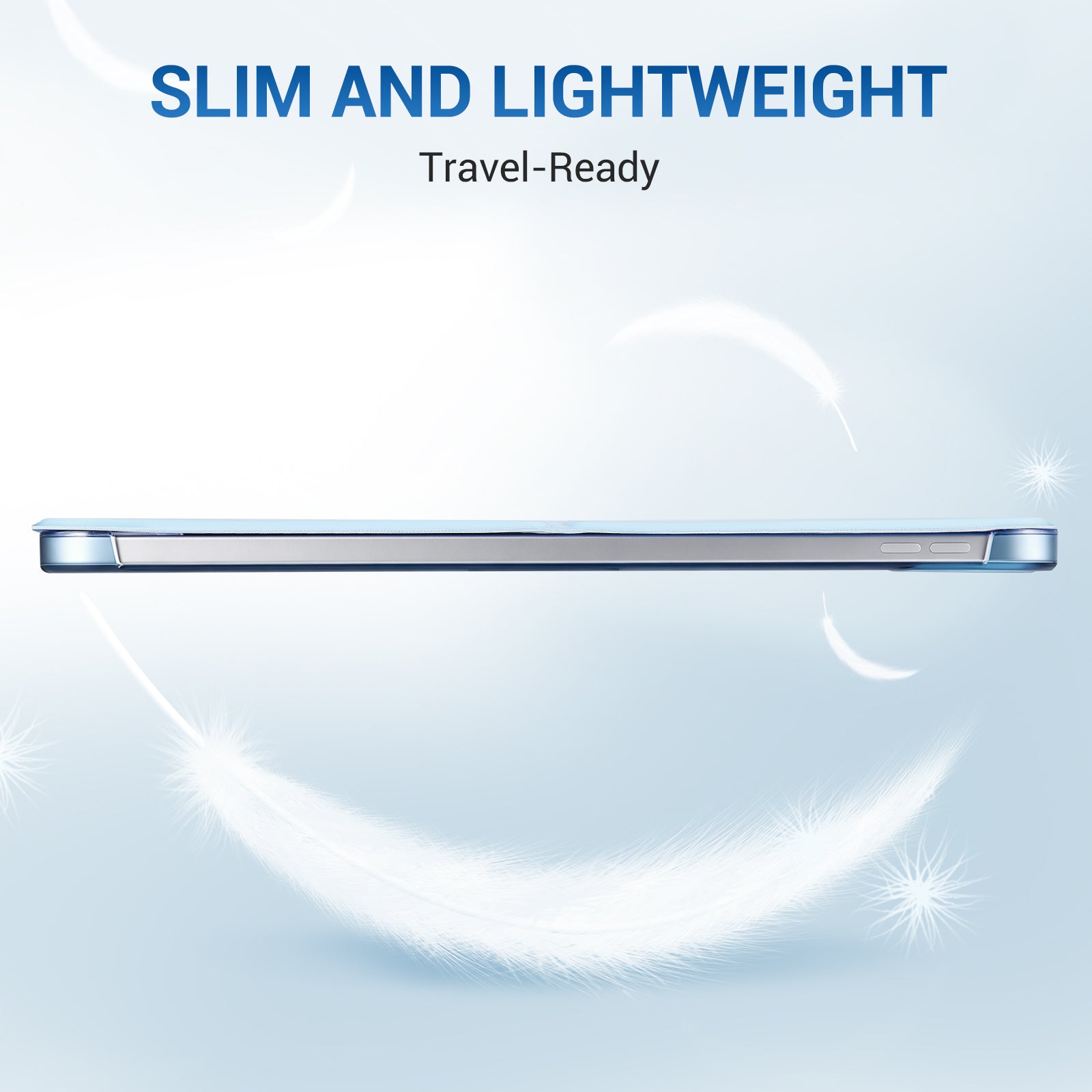 iPad (A16) 11th Gen & 10th Gen Slim Y-Fold Magnetic Stand Case#Color_Sky Blue