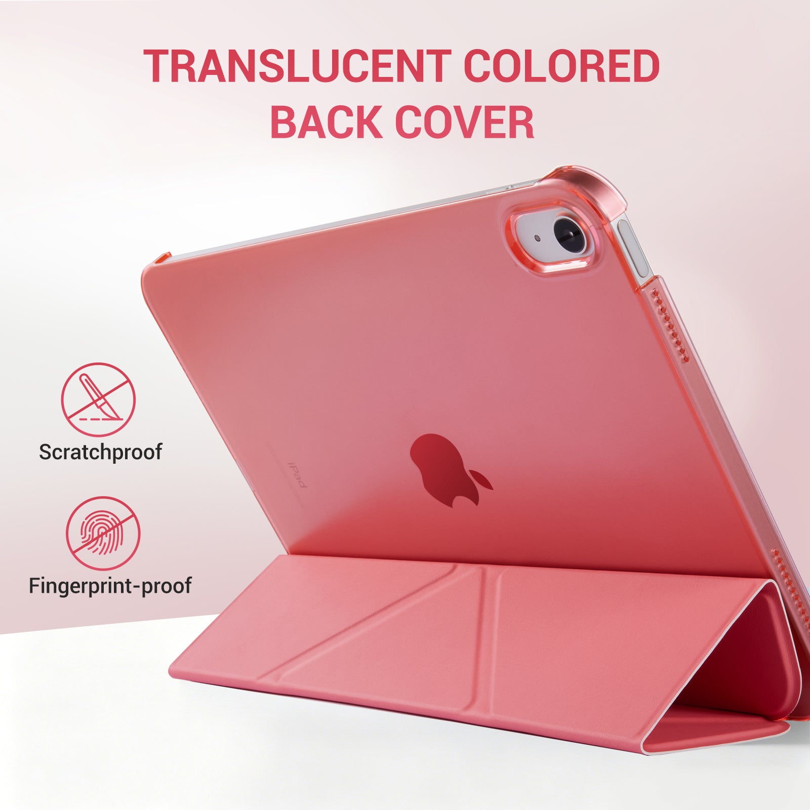 iPad (A16) 11th Gen & 10th Gen Slim Y-Fold Magnetic Stand Case#Color_Rosy Pink