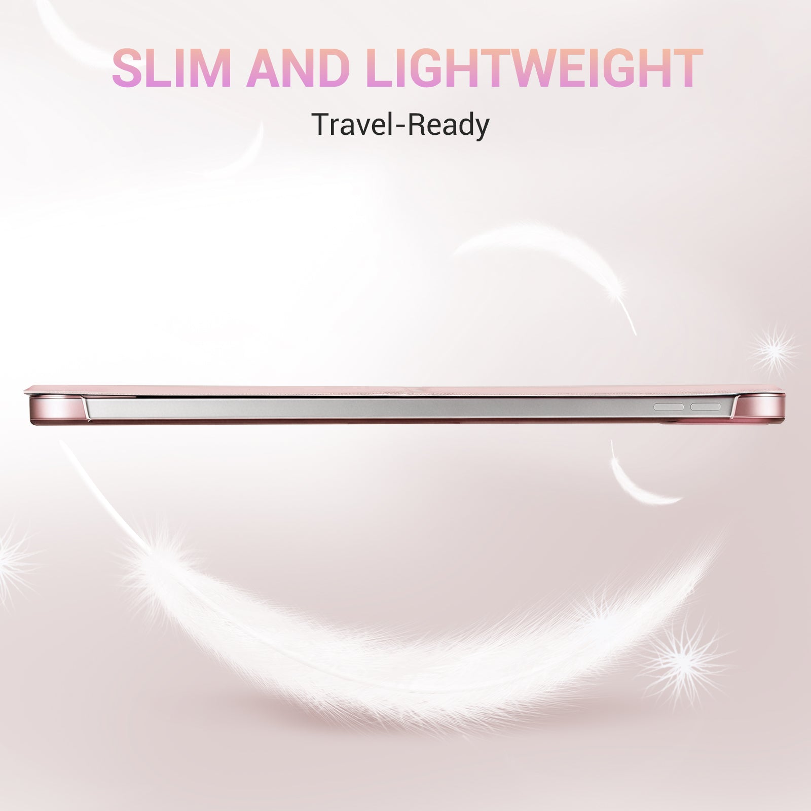 iPad (A16) 11th Gen & 10th Gen Slim Y-Fold Magnetic Stand Case#Color_Pink