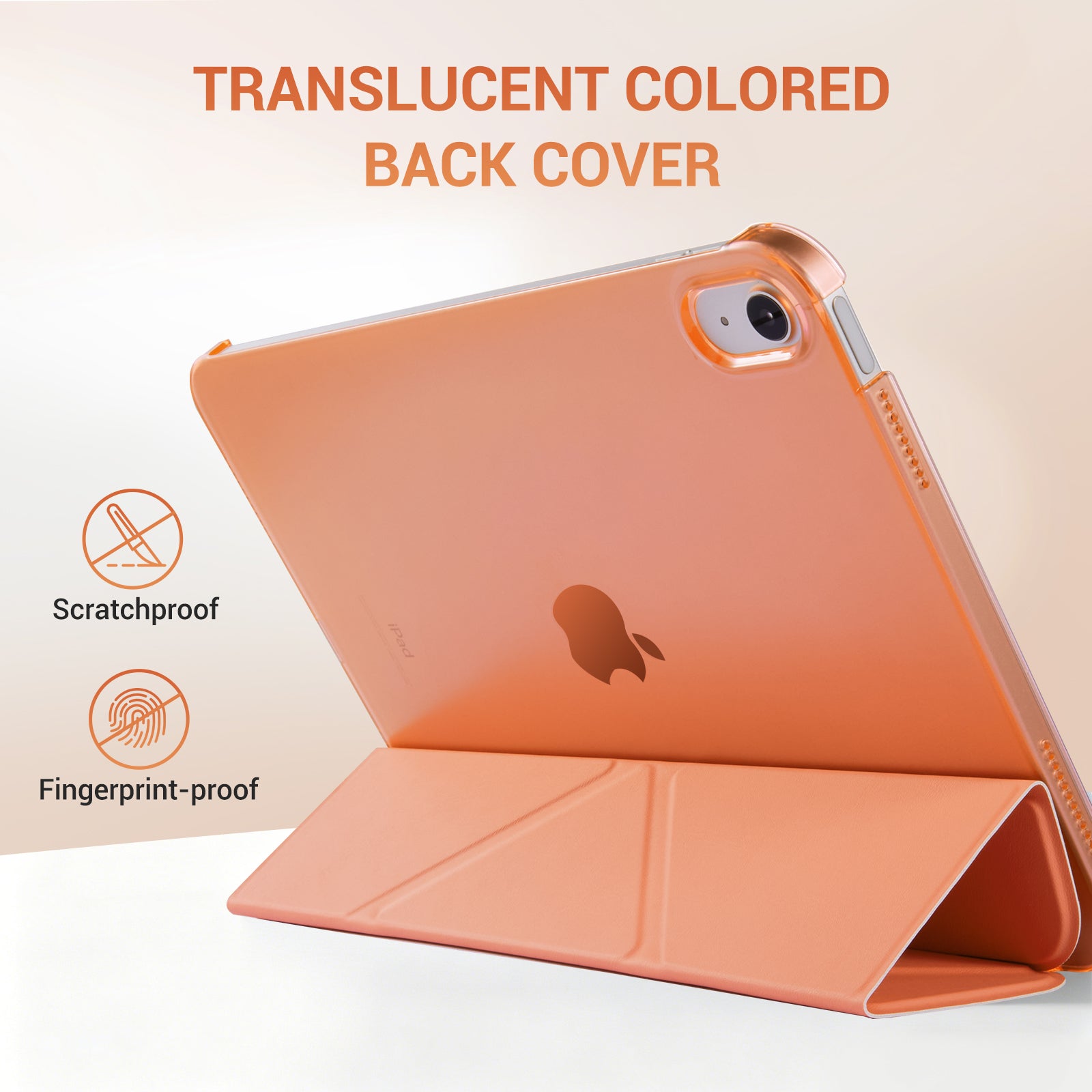 iPad (A16) 11th Gen & 10th Gen Slim Y-Fold Magnetic Stand Case#Color_Orange